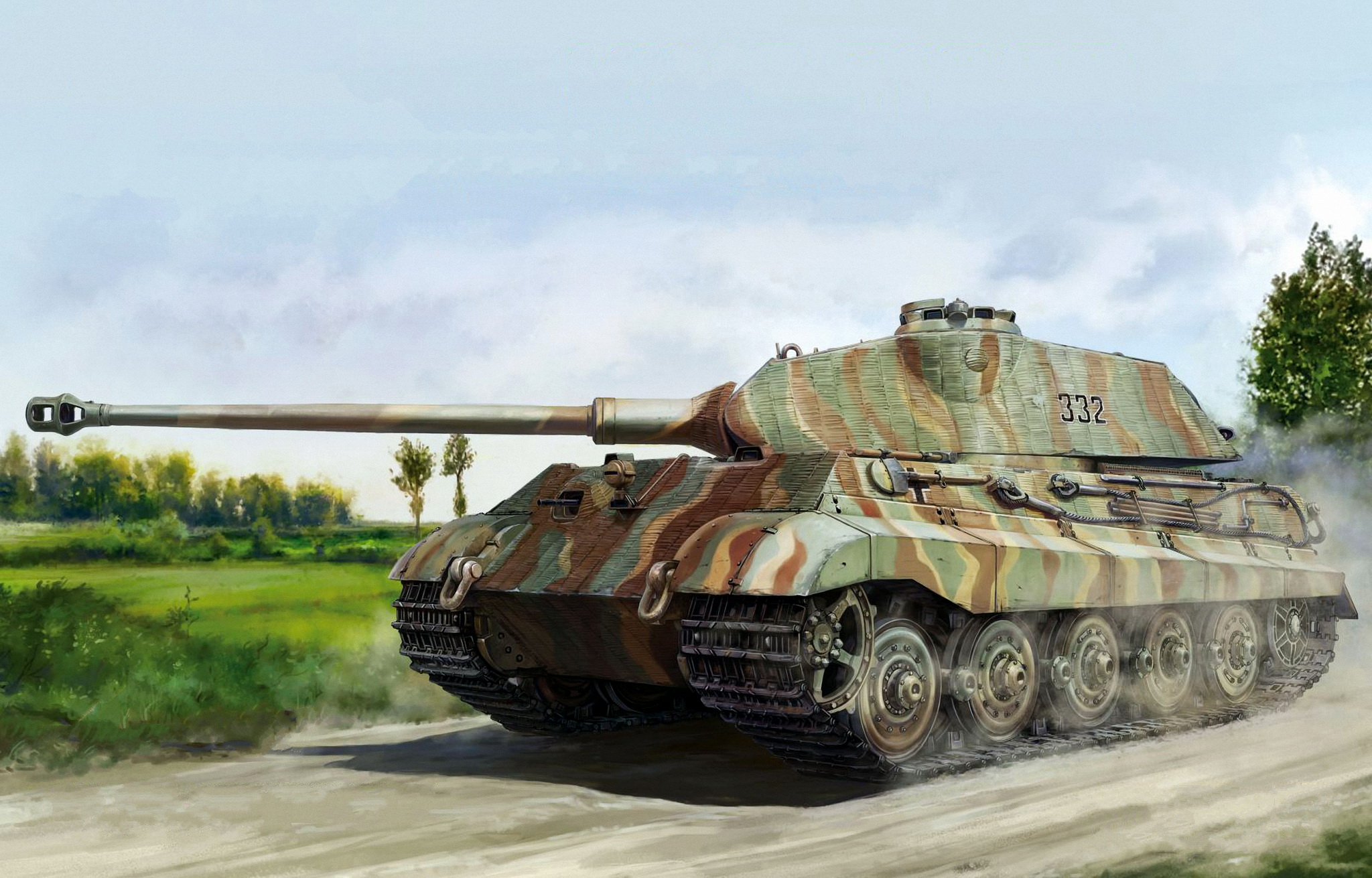Рисунок Heavy Tank Sd.Kfz.182 King Tiger (Porsche Turret