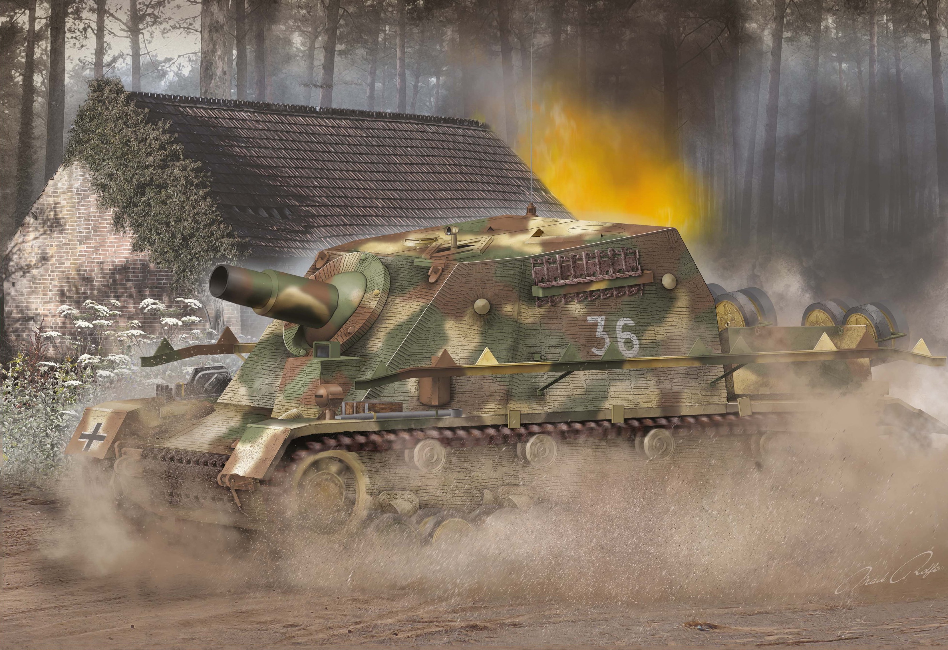 рисунок Sturmpanzer IV Brummbar (Mid Version)