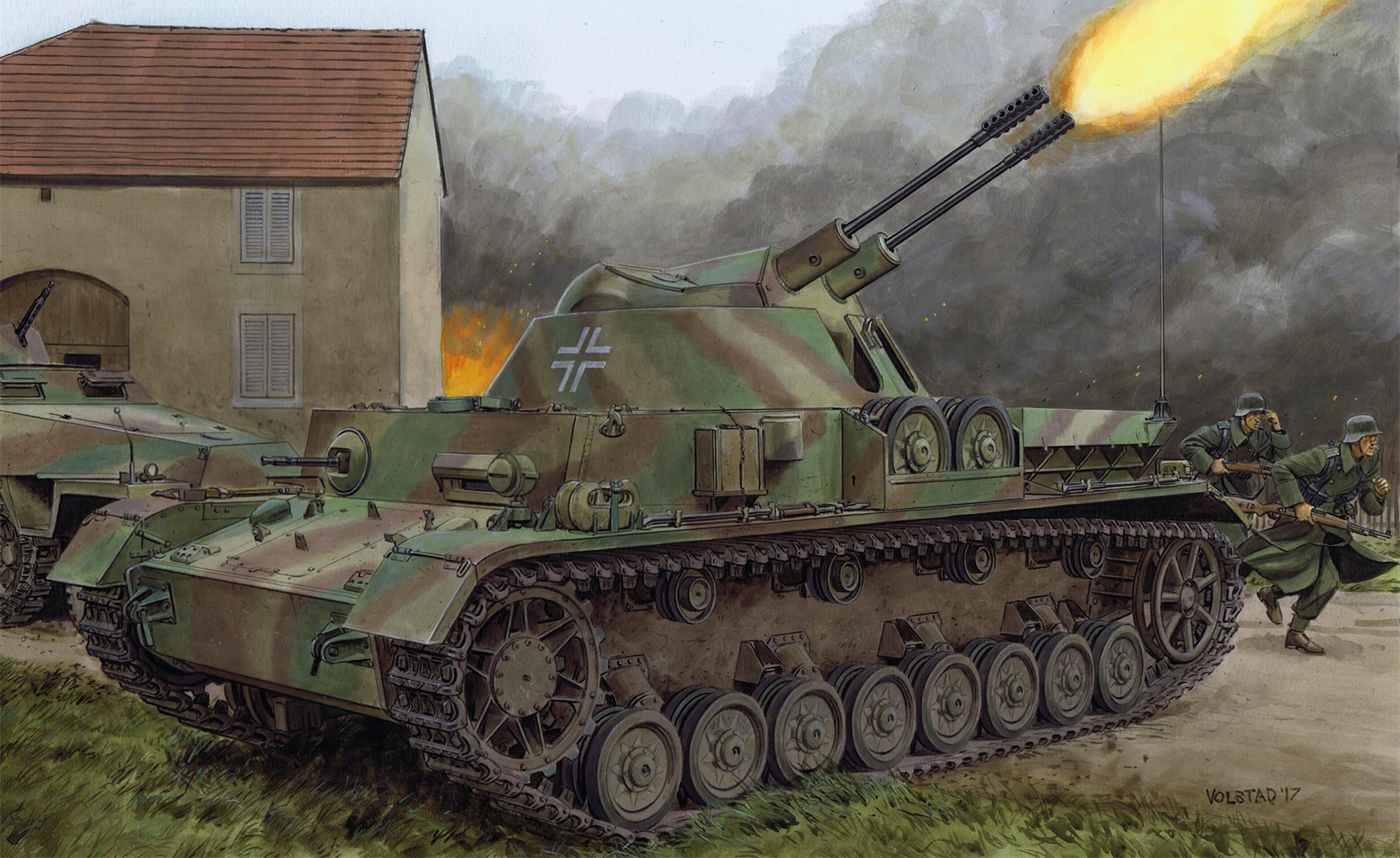 рисунок Flakpanzer IV (3cm) "Kugelblitz"