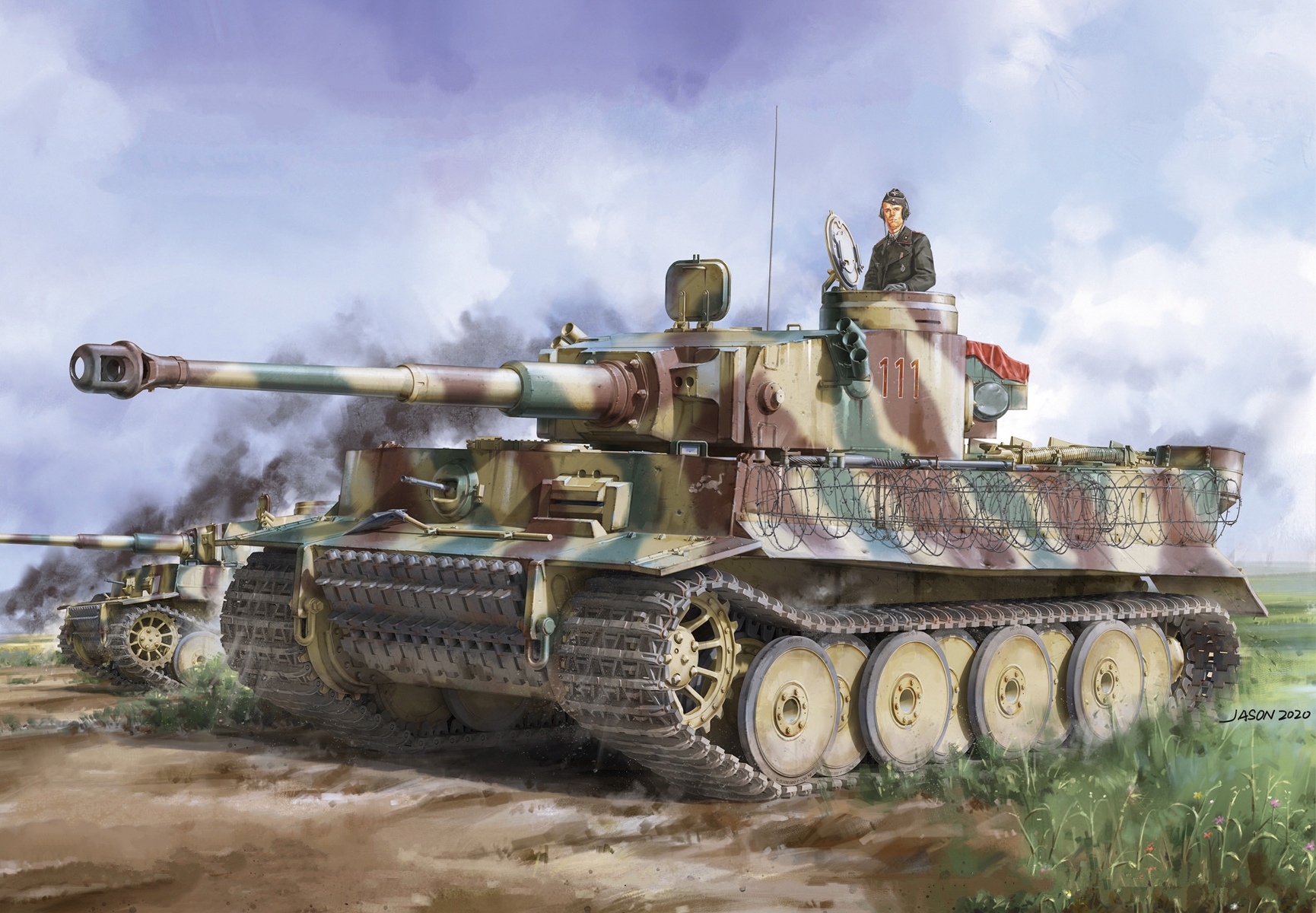 рисунок Pz.Kpfw.VI Ausf.E Sd.Kfz.181 Tiger I Early Prod