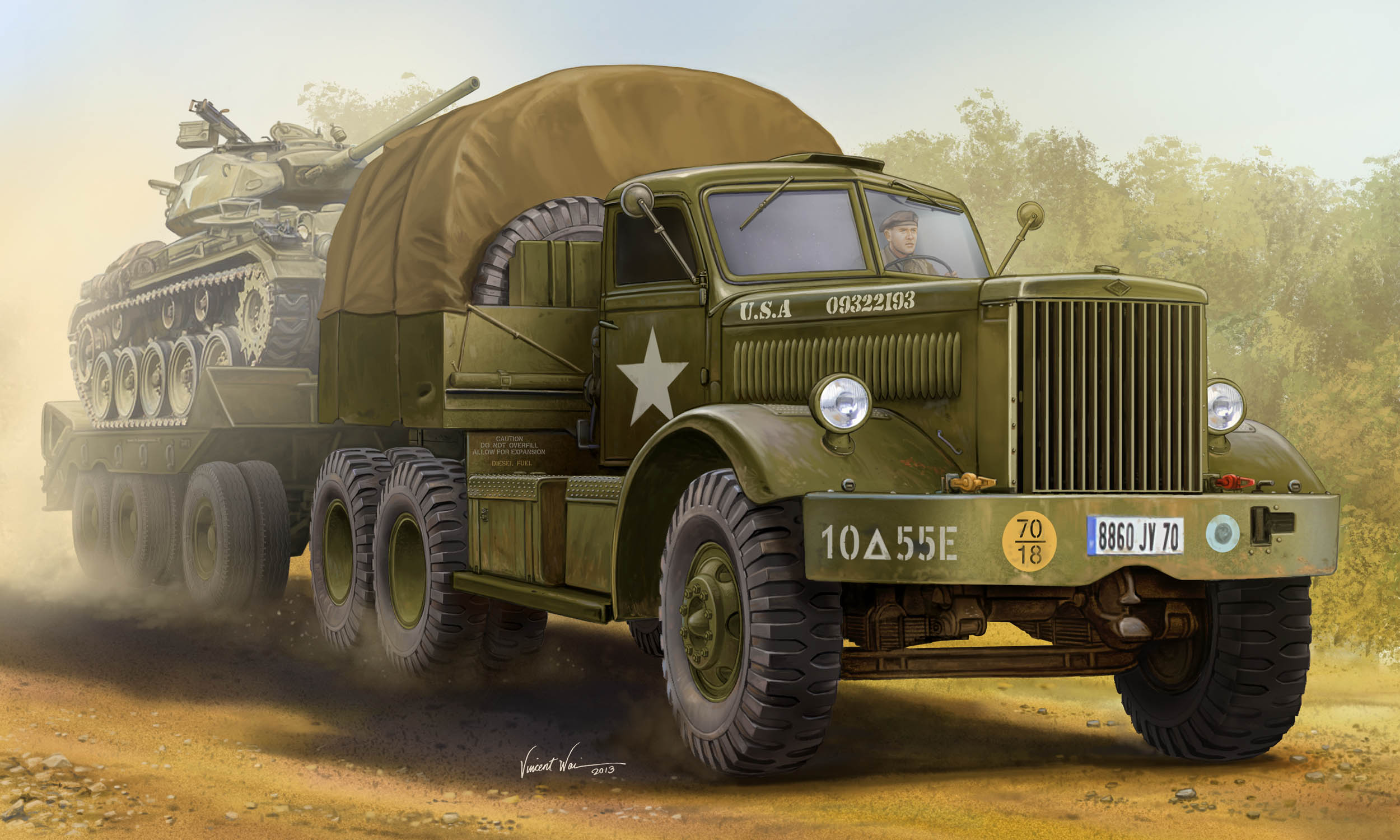 рисунок US M19 Tank Transporter