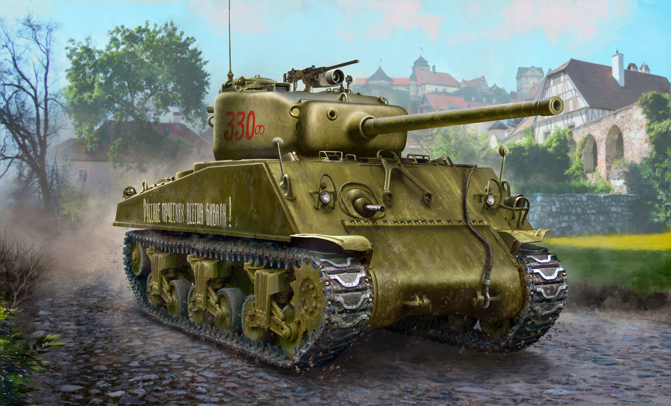 рисунок M4A2 (76) W Sherman US Medium Tank