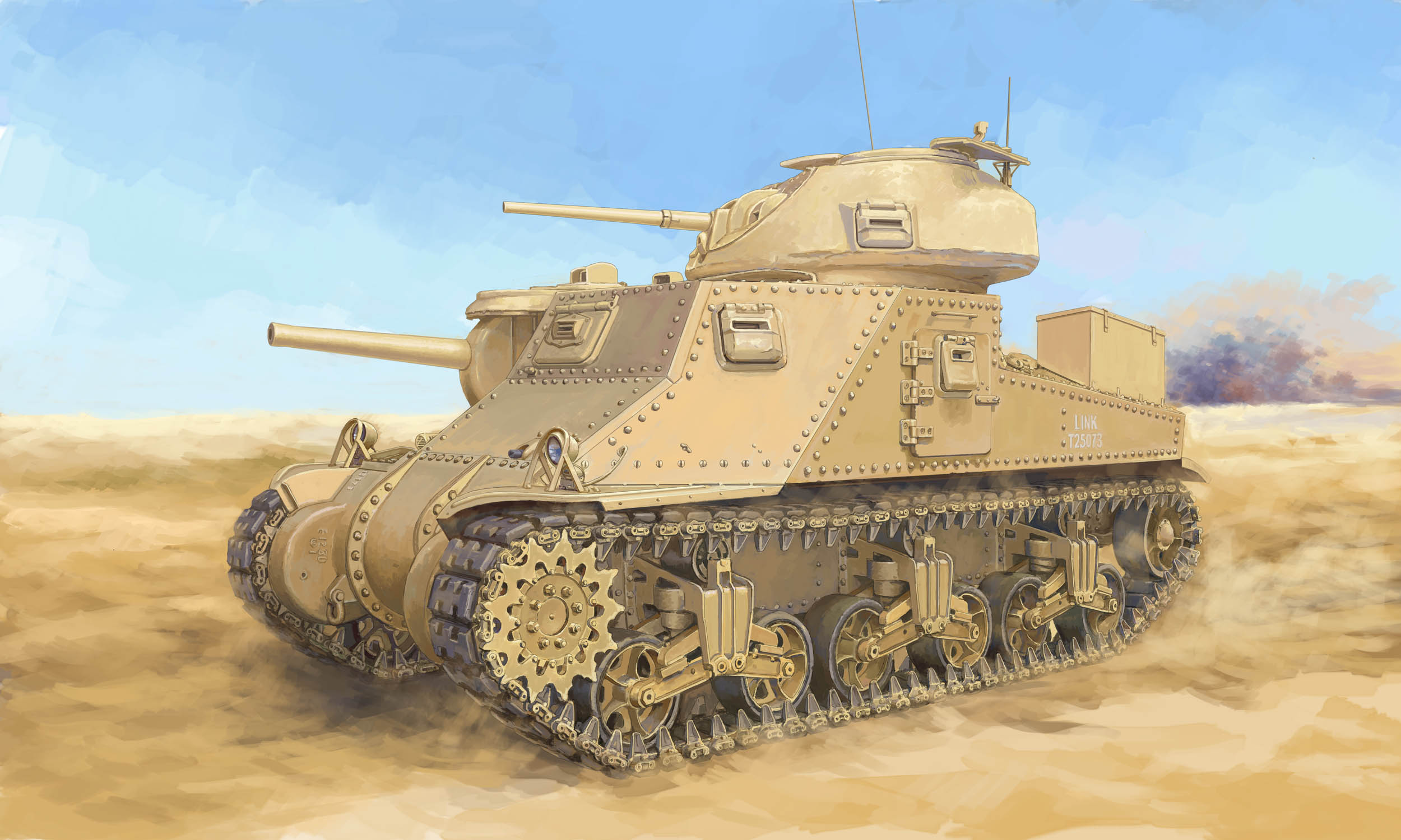 рисунок M3 Grant Medium Tank