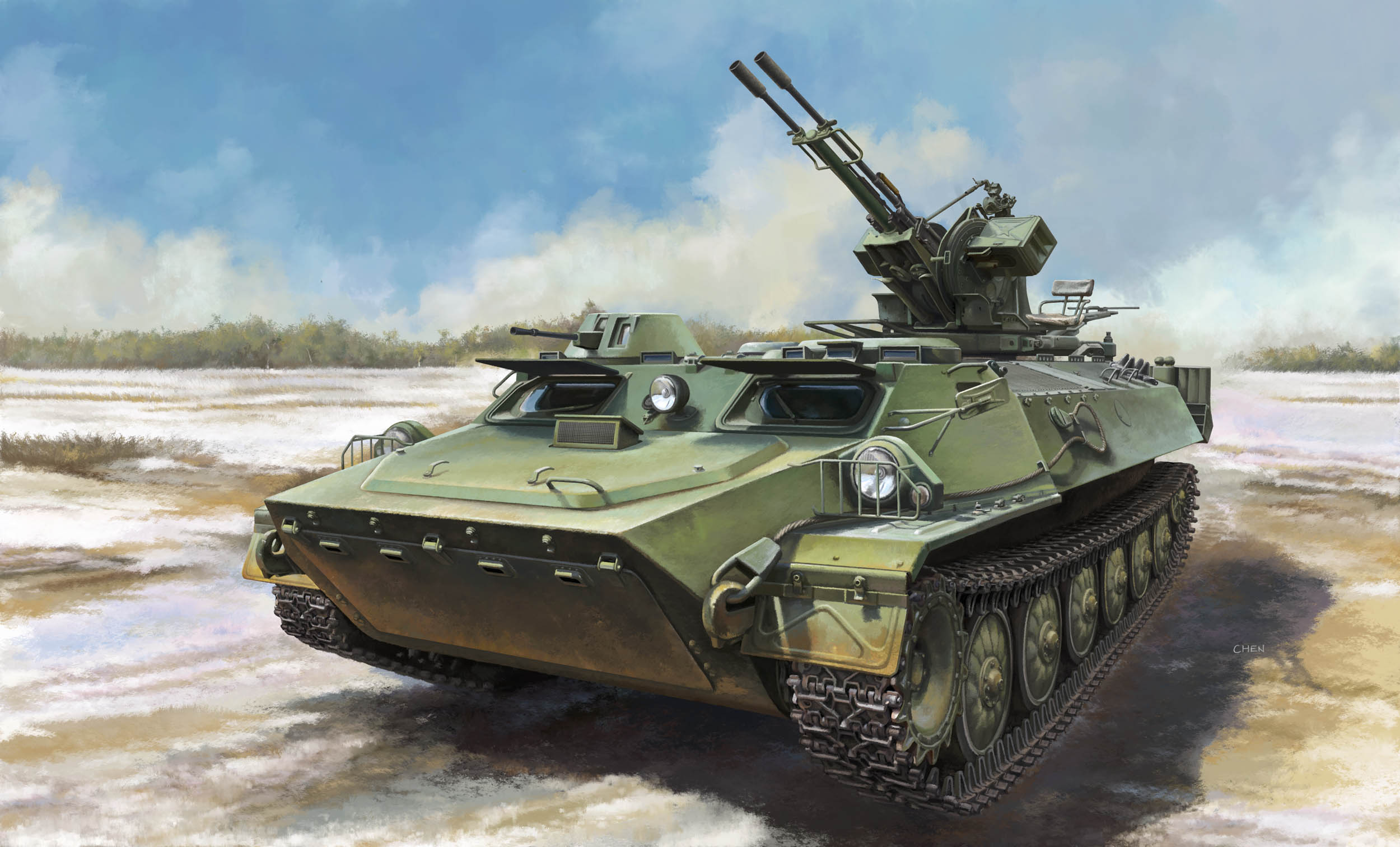 рисунок MT-LB with ZU-23-2