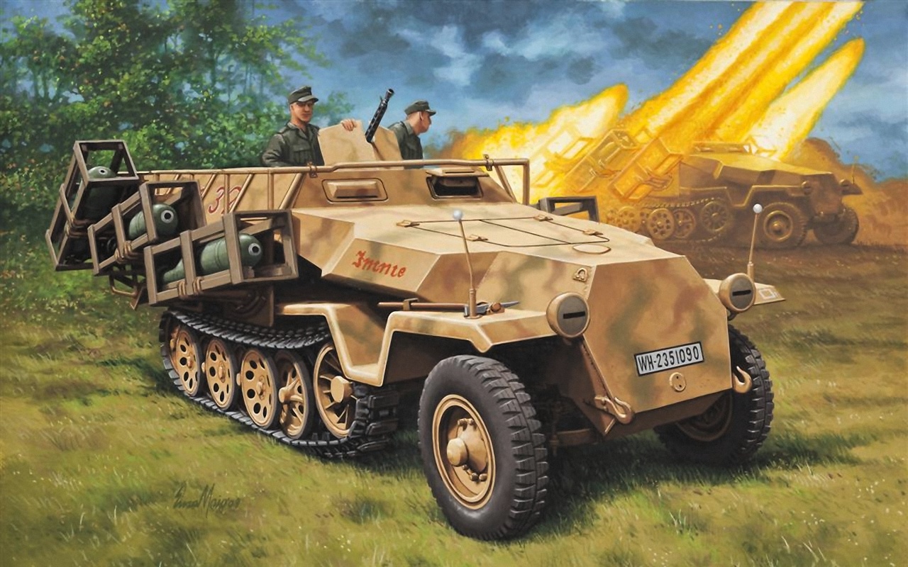 рисунок Sd.Kfz. 251 mit Wurfrahmen 40