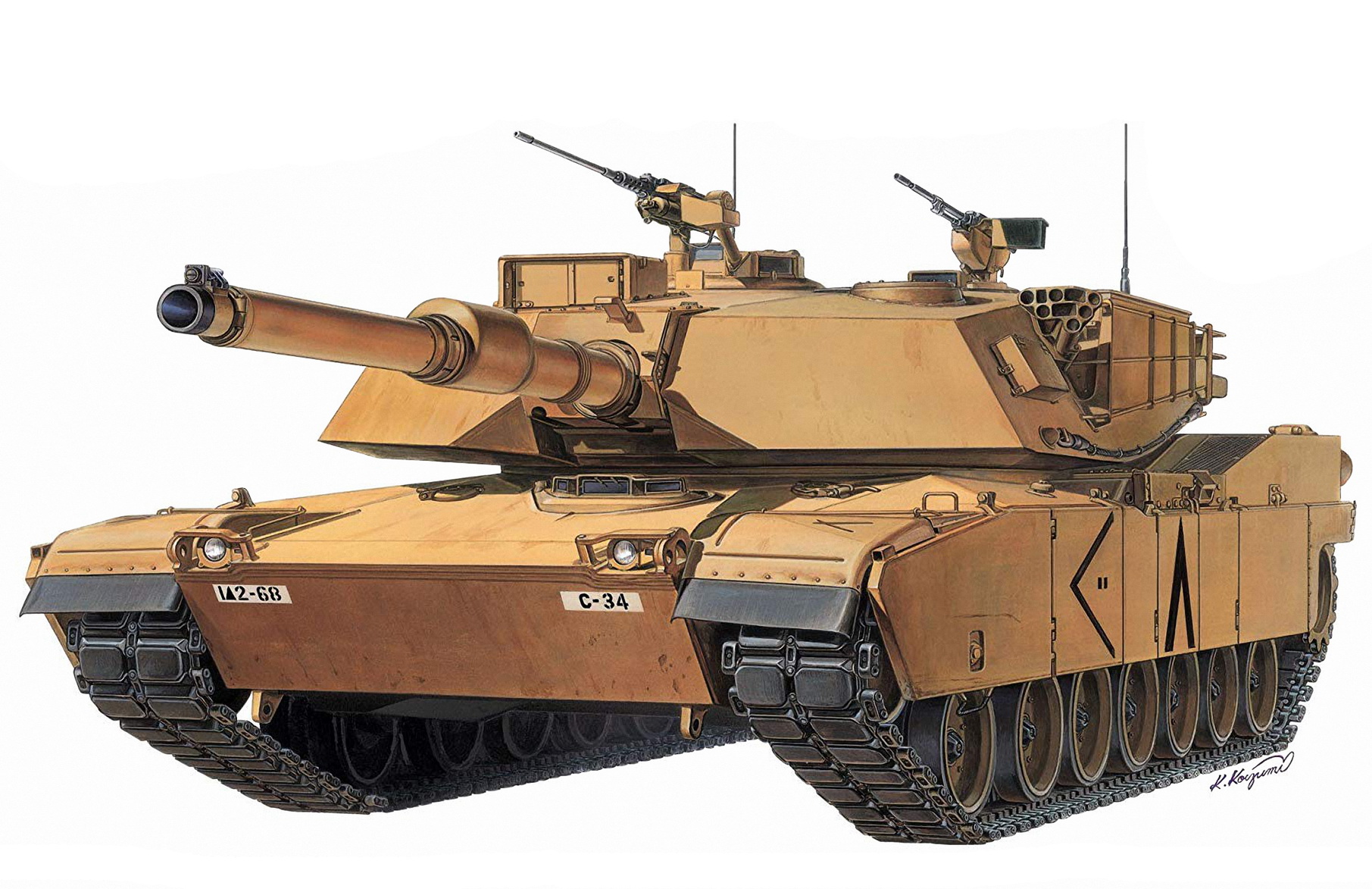 рисунок M1A1 Abrams