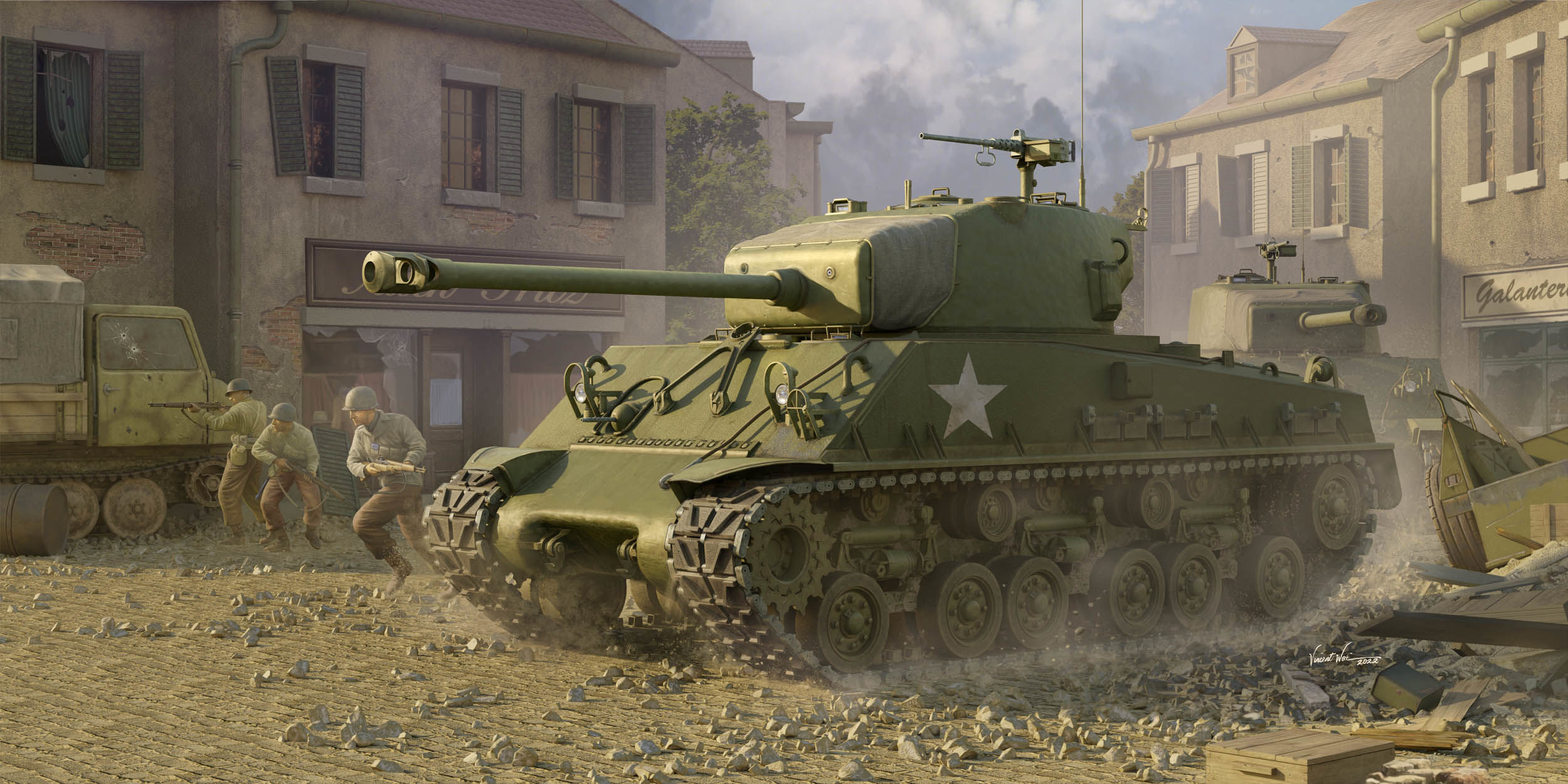 рисунок M4A3E8 Medium Tank Early