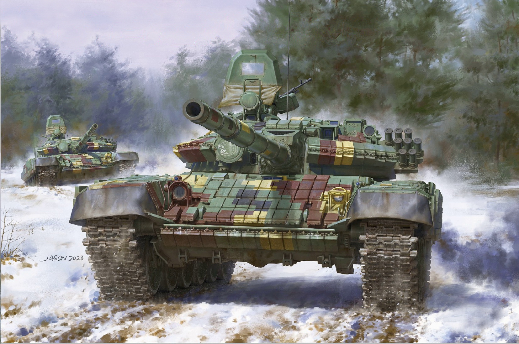 рисунок T-72AV Ukrainian Main Battle Tank