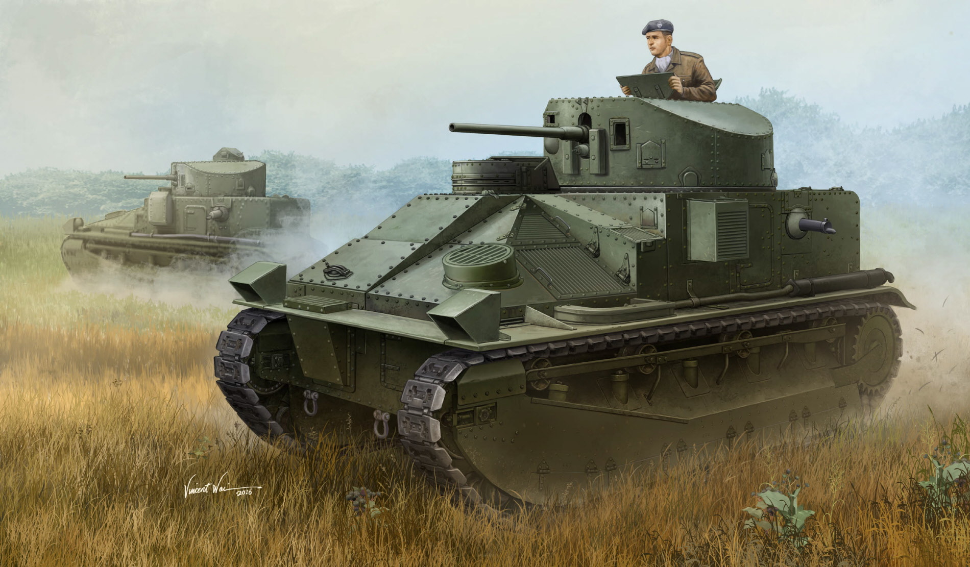 рисунок Vickers Medium Tank MK II