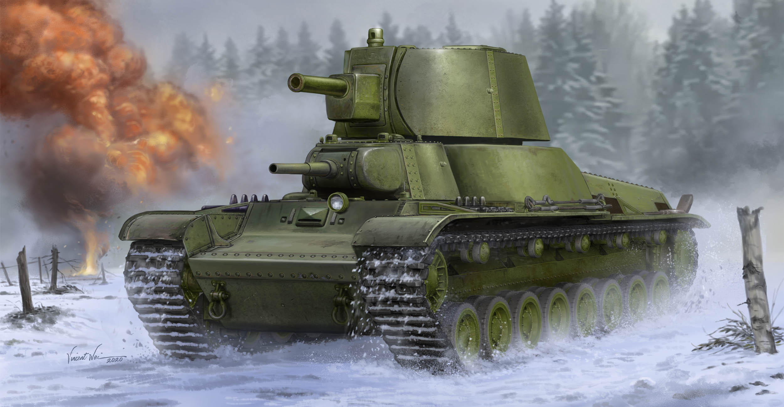 рисунок Soviet Heavy Tank T-100-Z