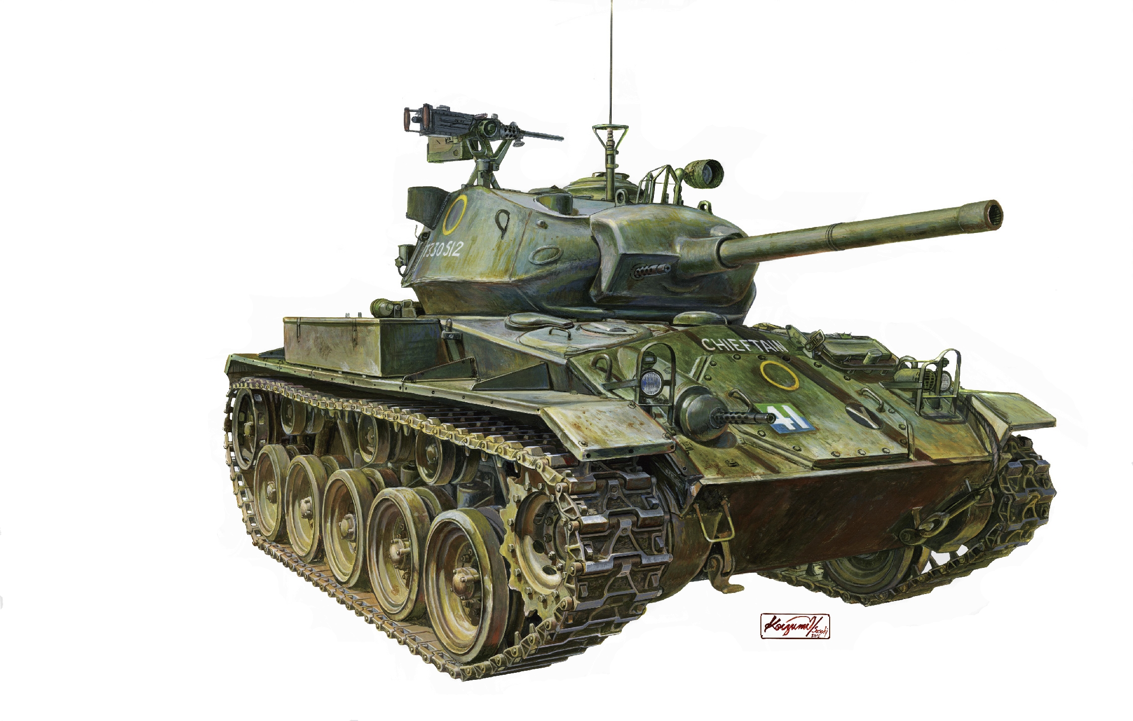 рисунок M24 Chaffee Light Tank