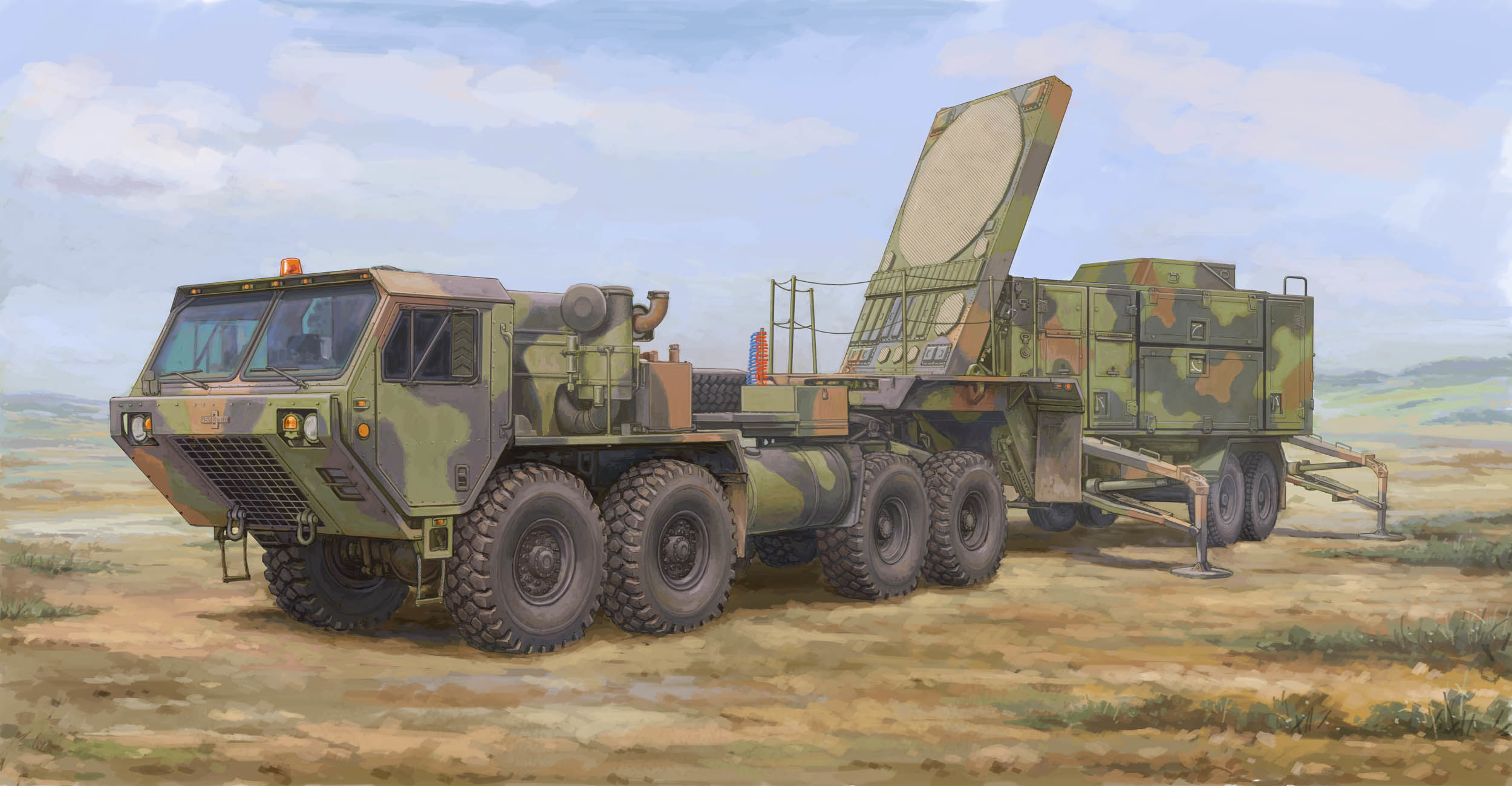 рисунок M983 HEMTT & MPQ-53 C-Band Tracking Radar