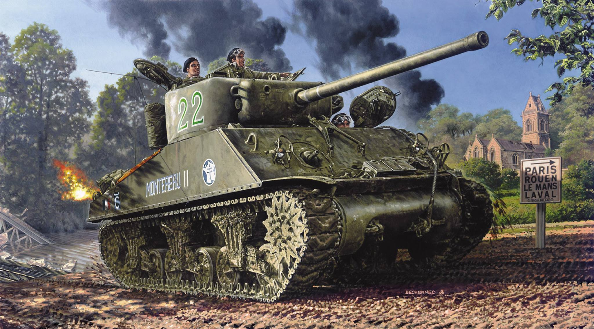 рисунок Sherman M4A3(76)W