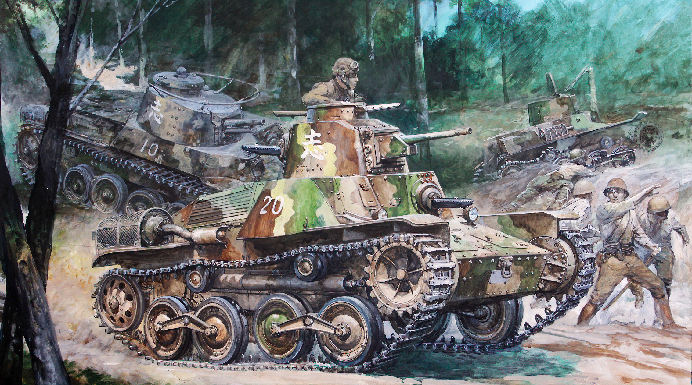 рисунок Type 95 Light Tank Ha-Go