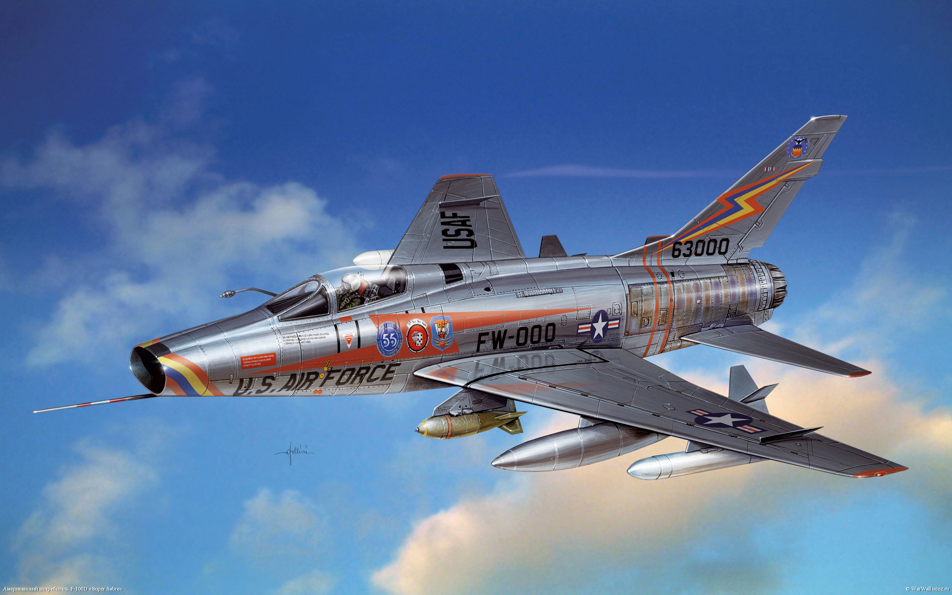 рисунок 1299 F-100D Super Sabre