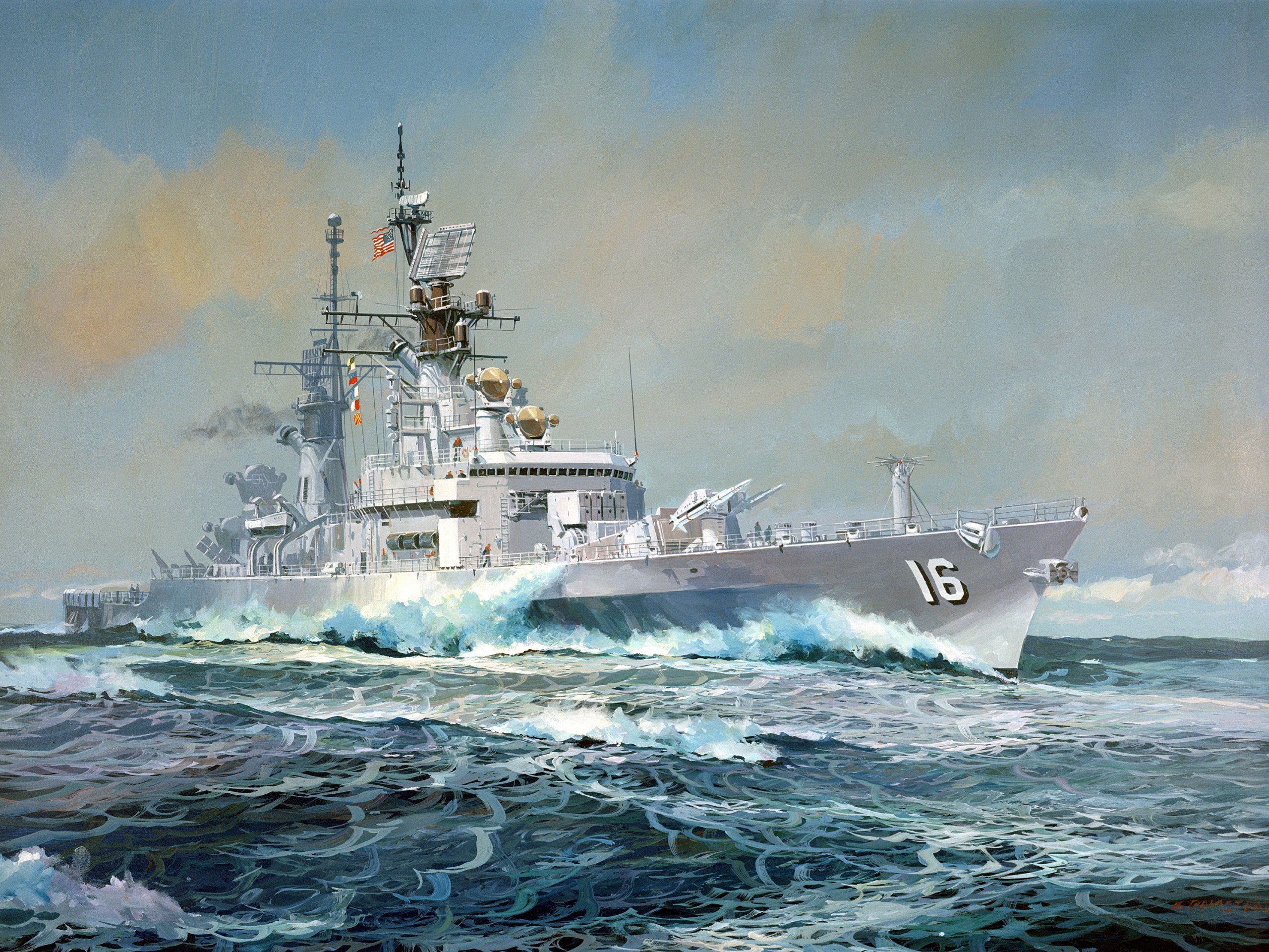 рисунок Боевой корабль