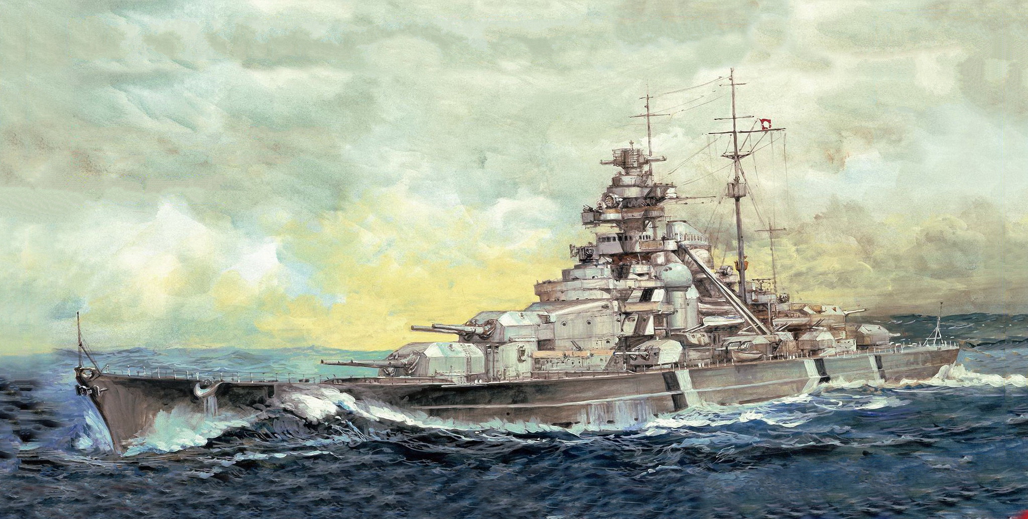 рисунок German Bismarck Battleship 1941