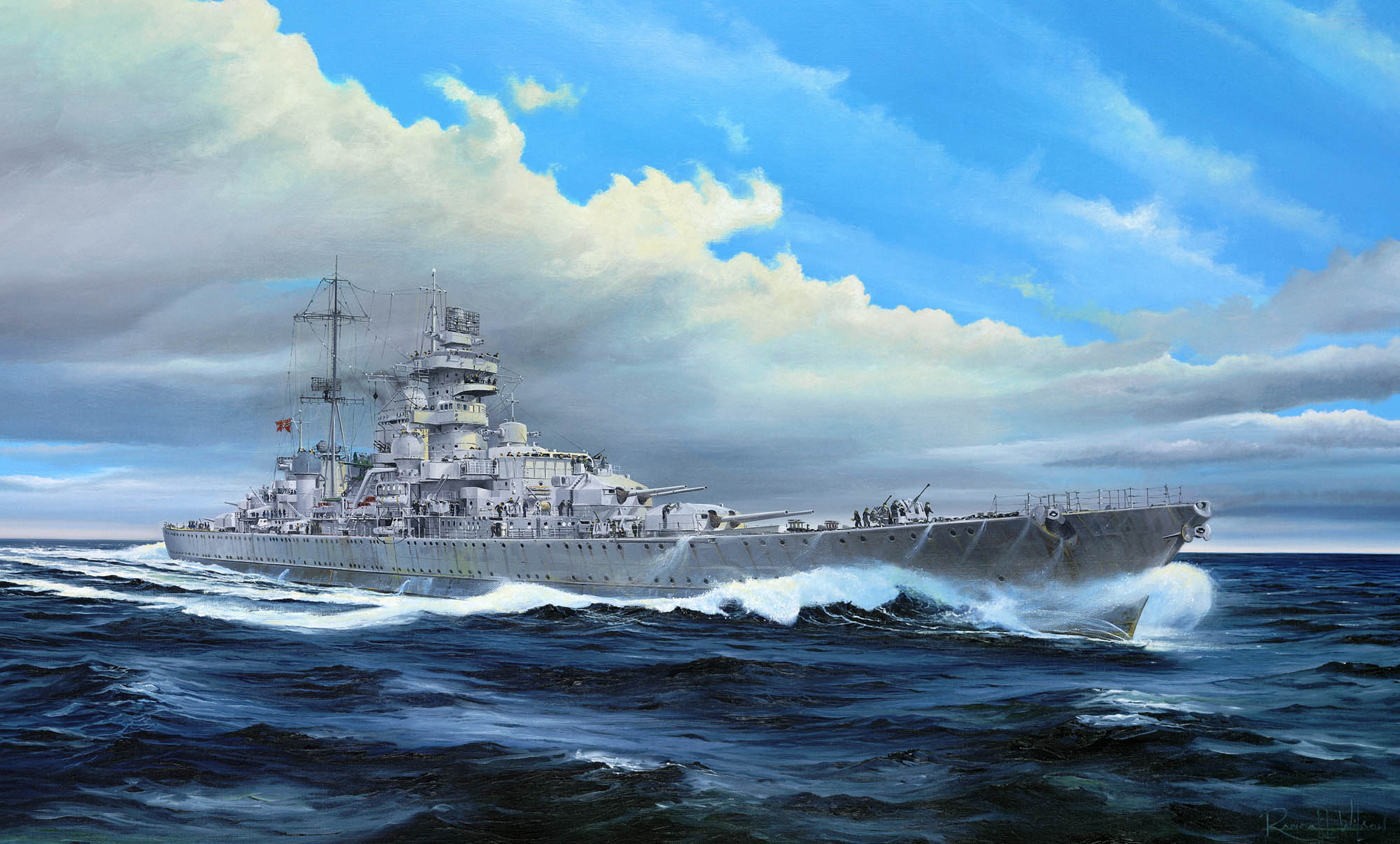 рисунок German Heavy Cruiser Prinz Eugen 1945