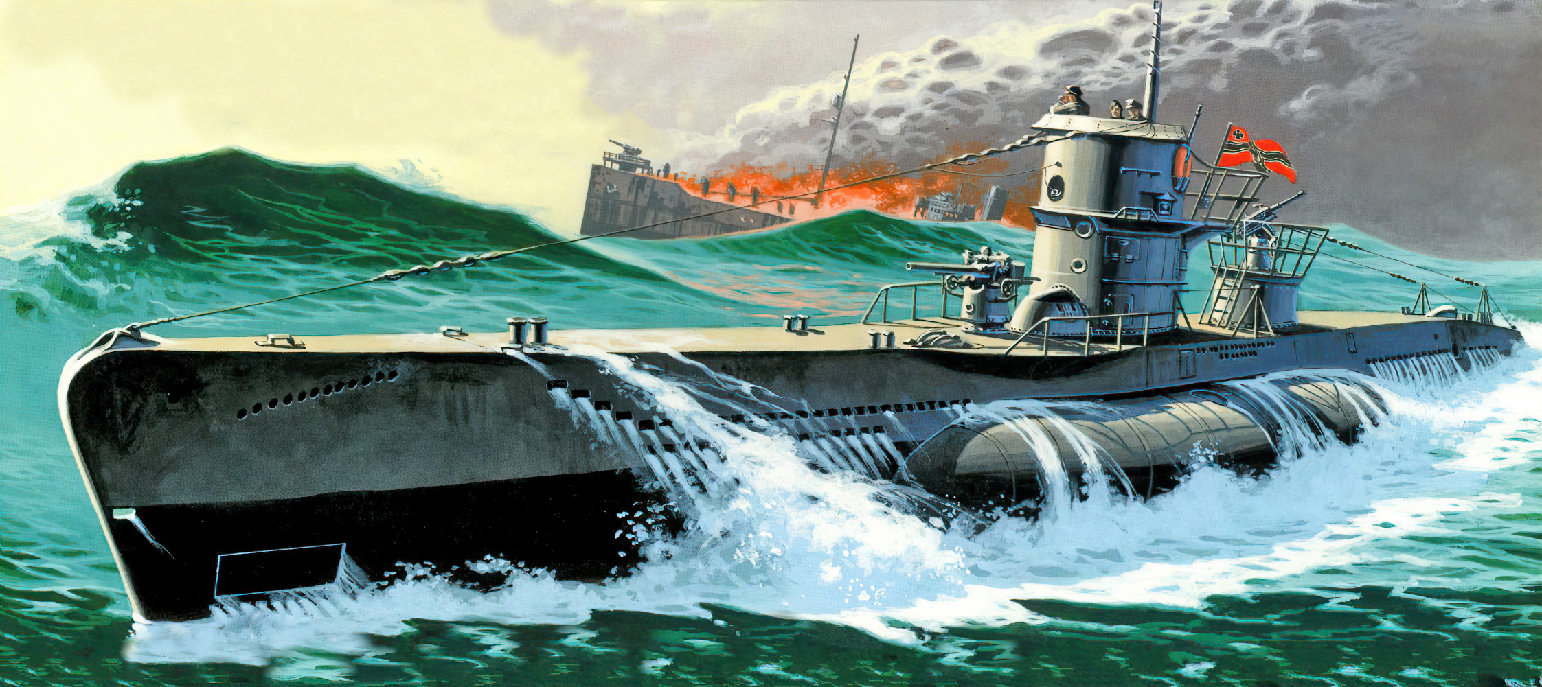 рисунок German U-Boot U-84 ( VIIB)