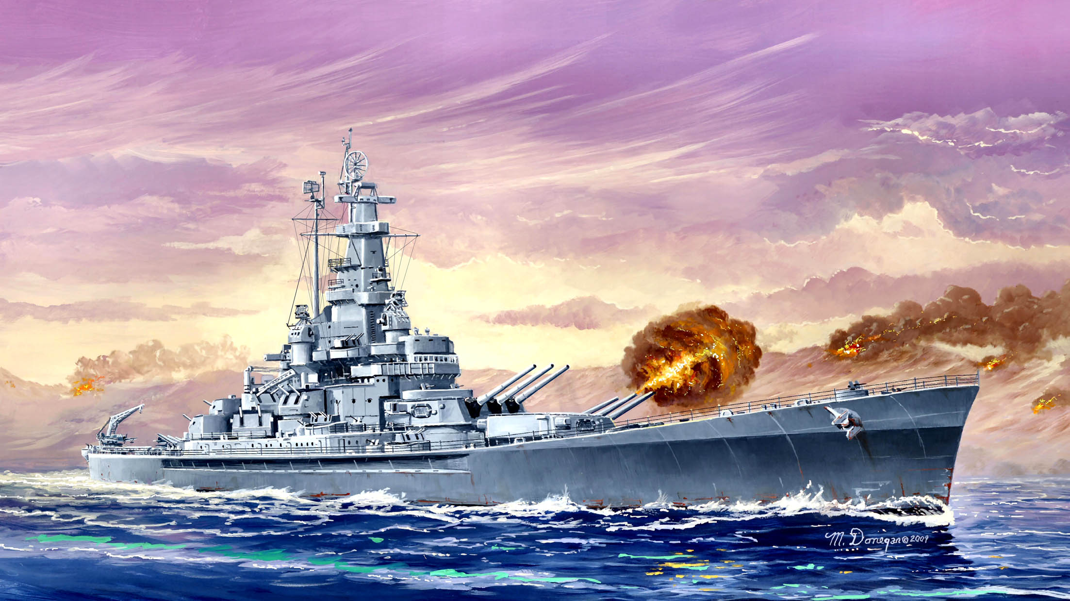 рисунок USS Massachusetts BB-59