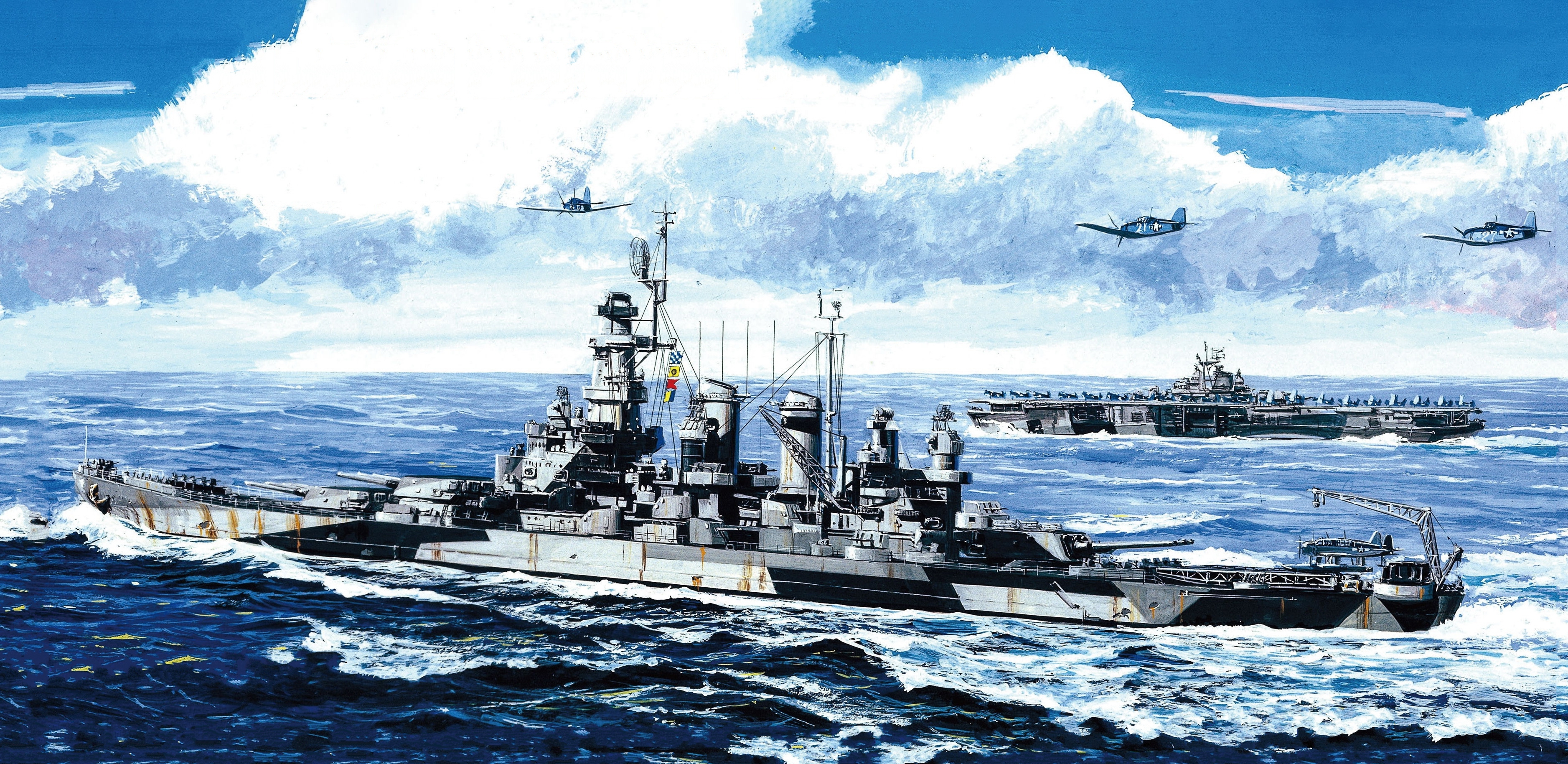 рисунок USS North Carolina (BB-55)