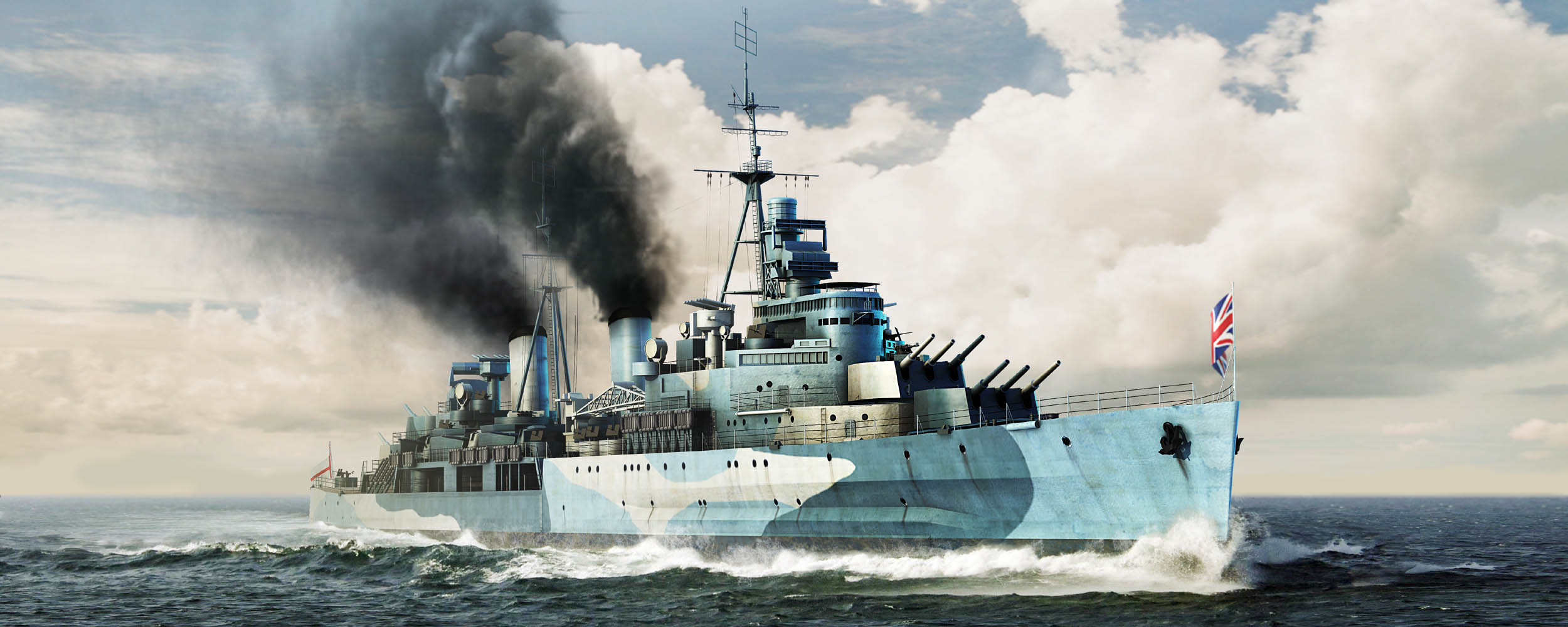 рисунок HMS Belfast 1942