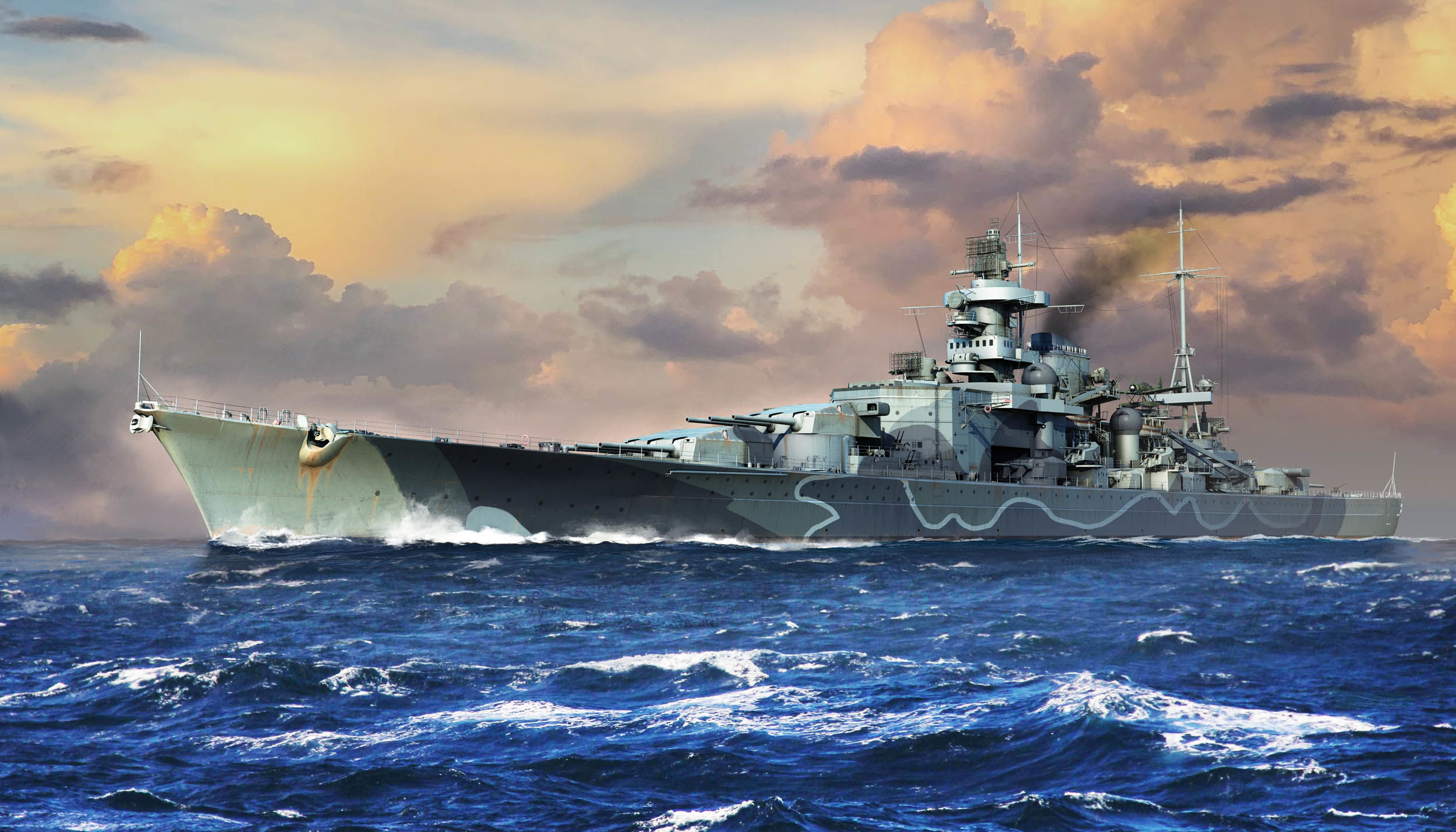 рисунок German Battleship Scharnhorst
