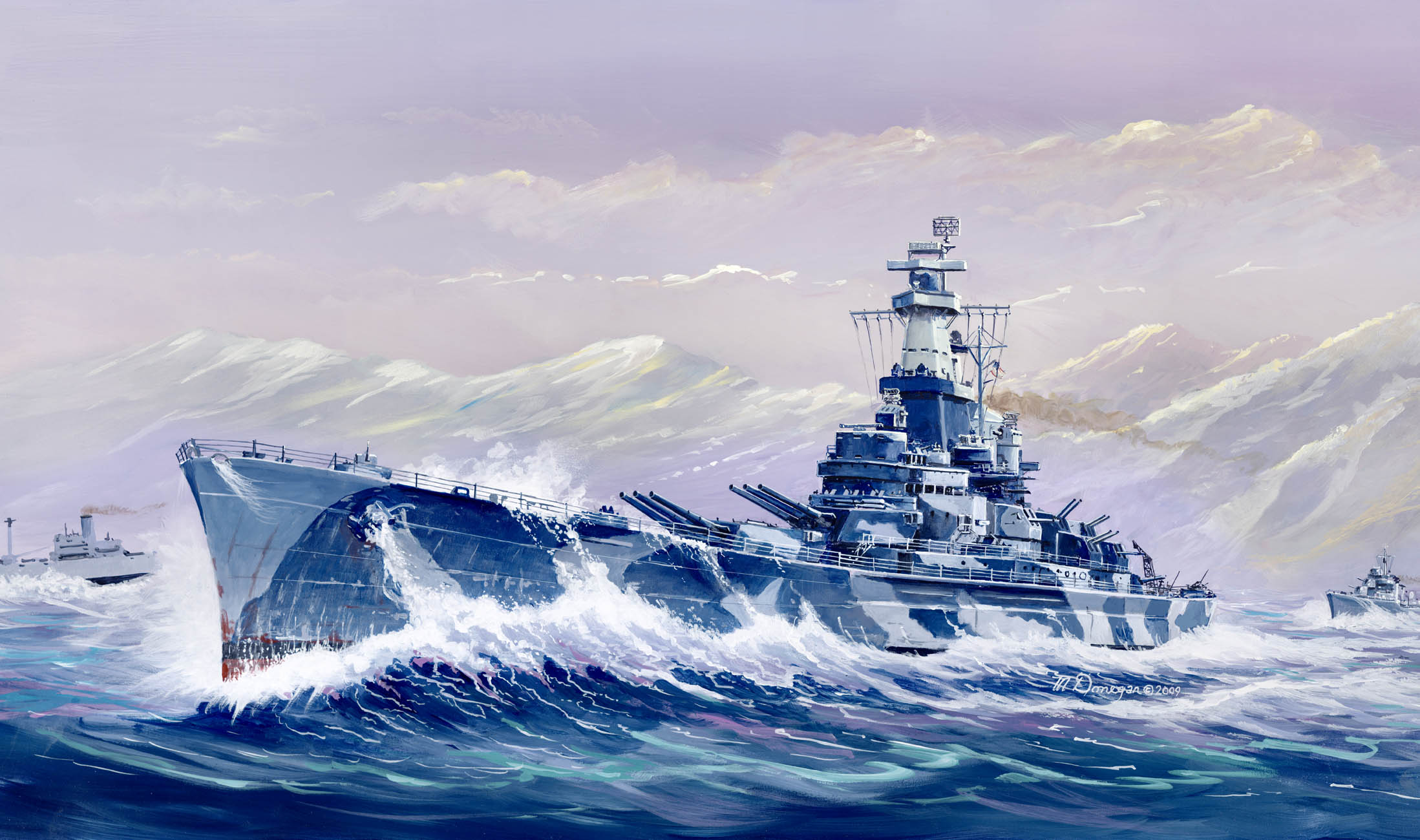 рисунок USS Alabama BB-60
