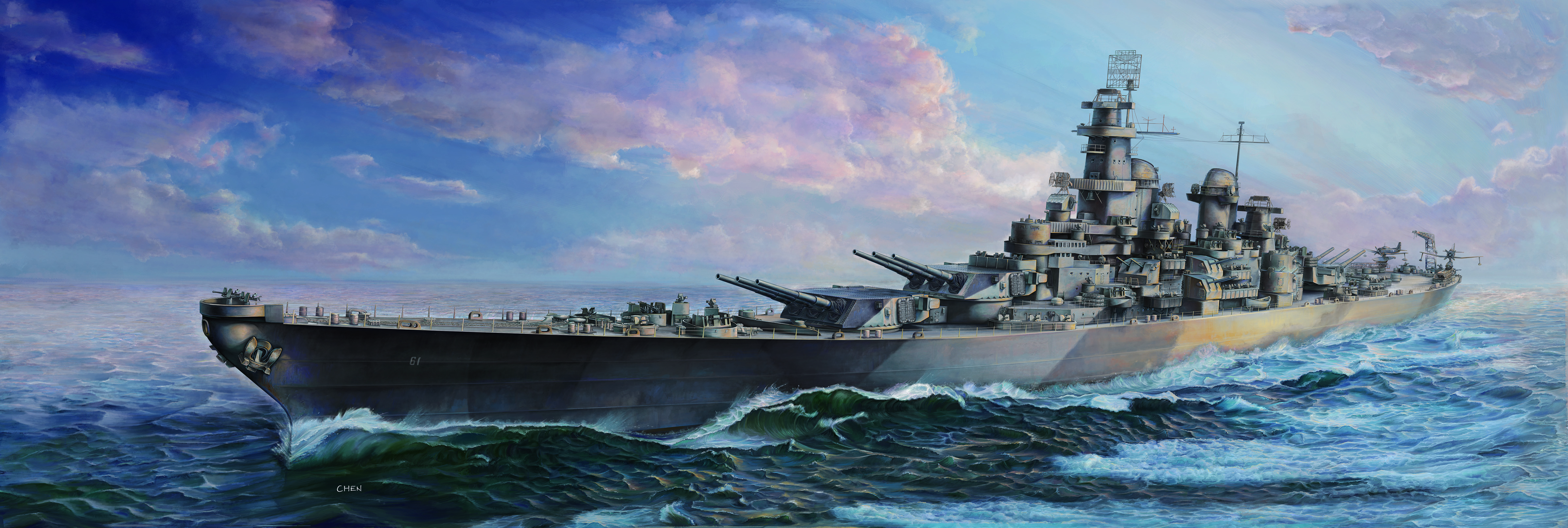 рисунок USS Iowa BB-61