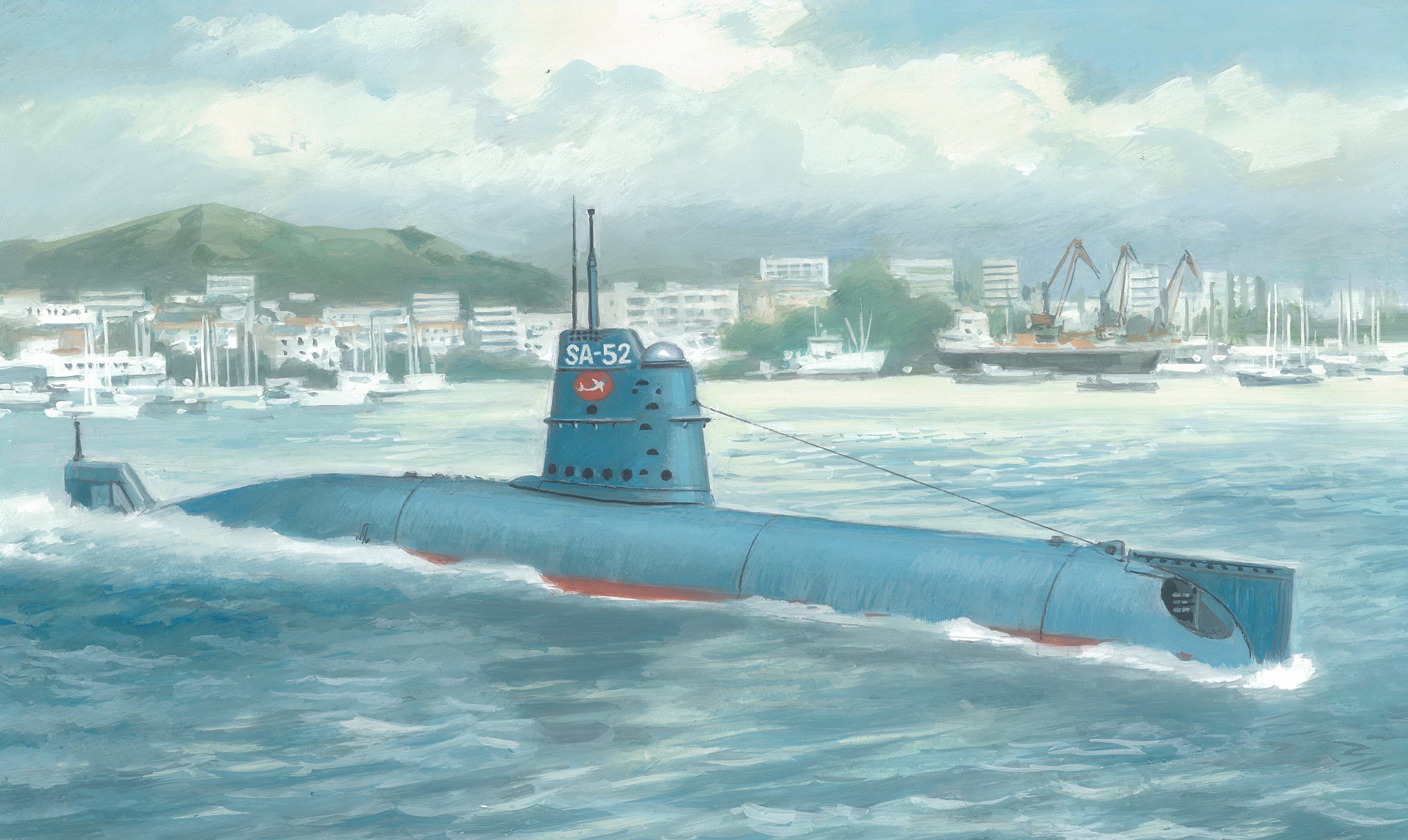 рисунок Spanish Midget Submarine Tiburon