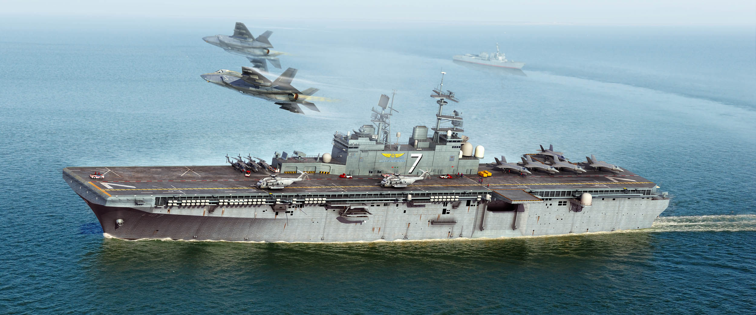 рисунок USS Iwo Jima LHD-7