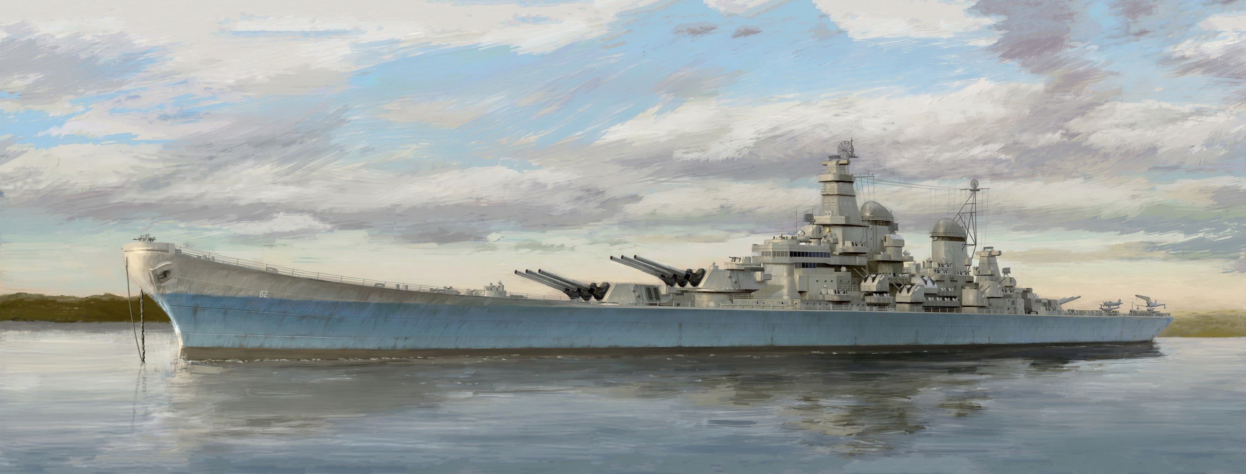рисунок US Navy Battleship New Jersey (BB-62)