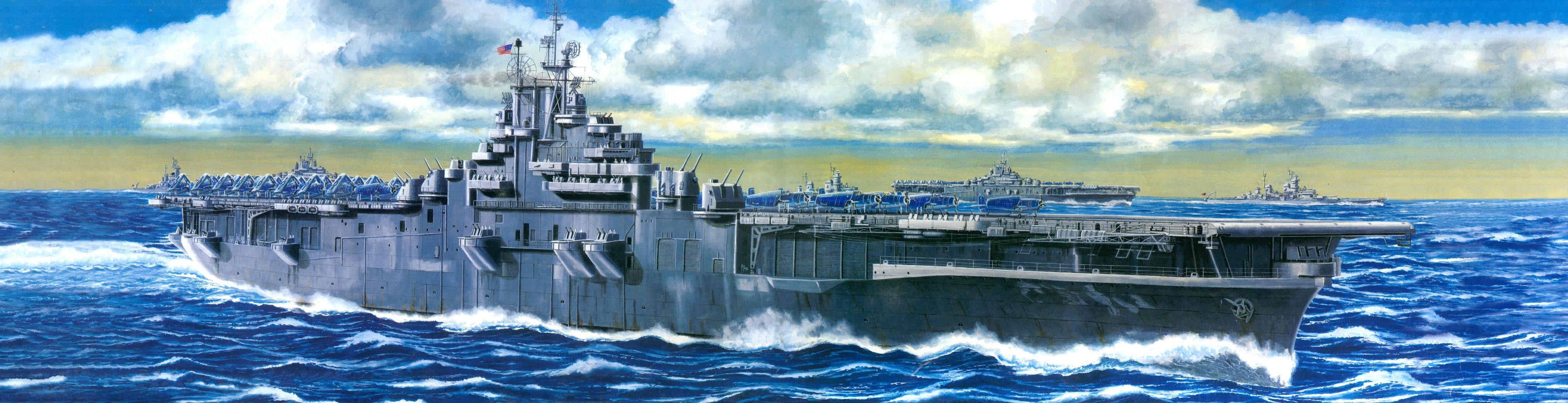 рисунок US Aircraft Carrier CV-13 Franklin 1944