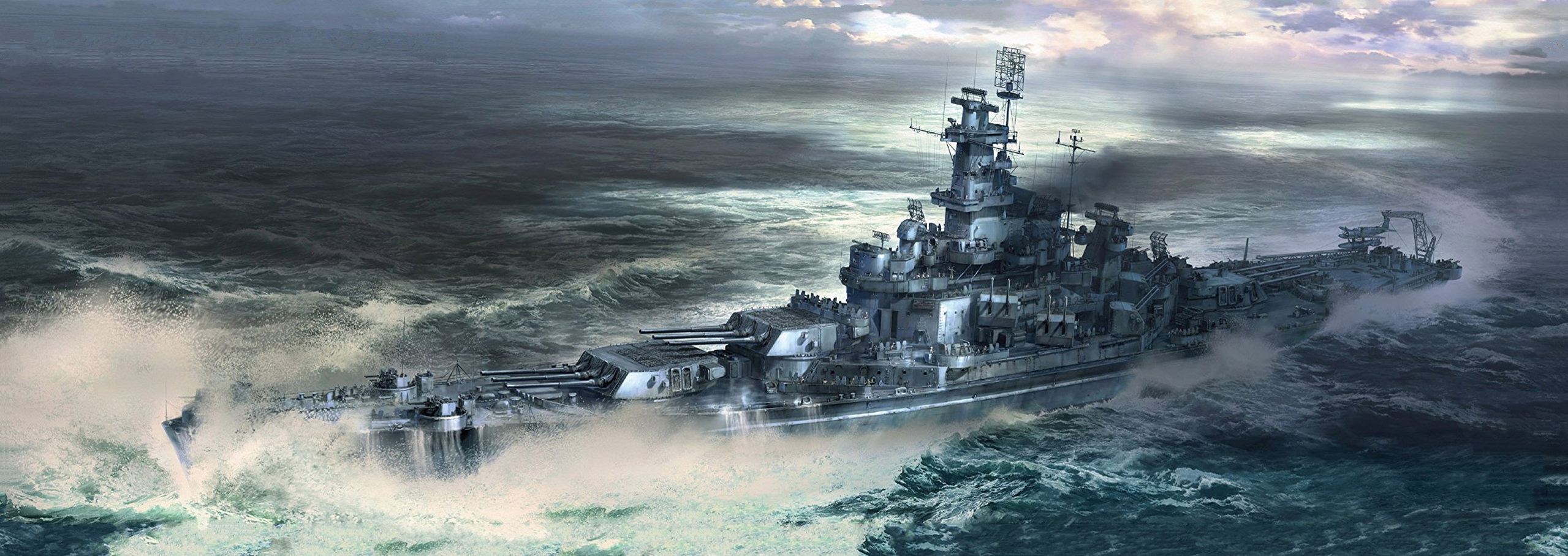 рисунок US Navy Battleship USS South Dakota