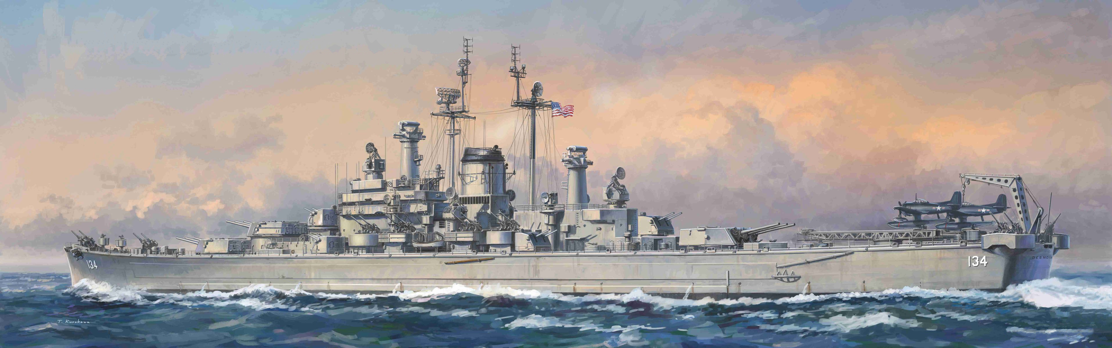 рисунок USS Des Moines CA-134