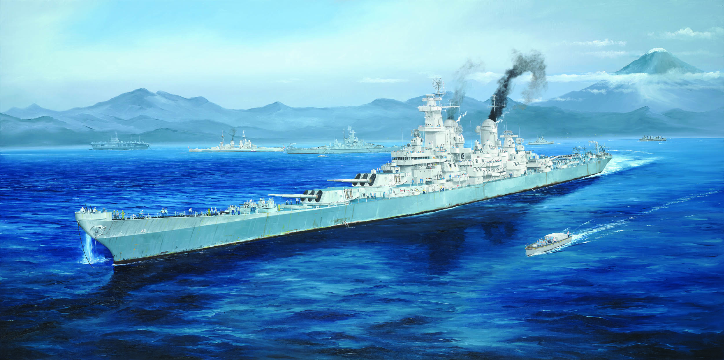рисунок USS Missouri BB-63