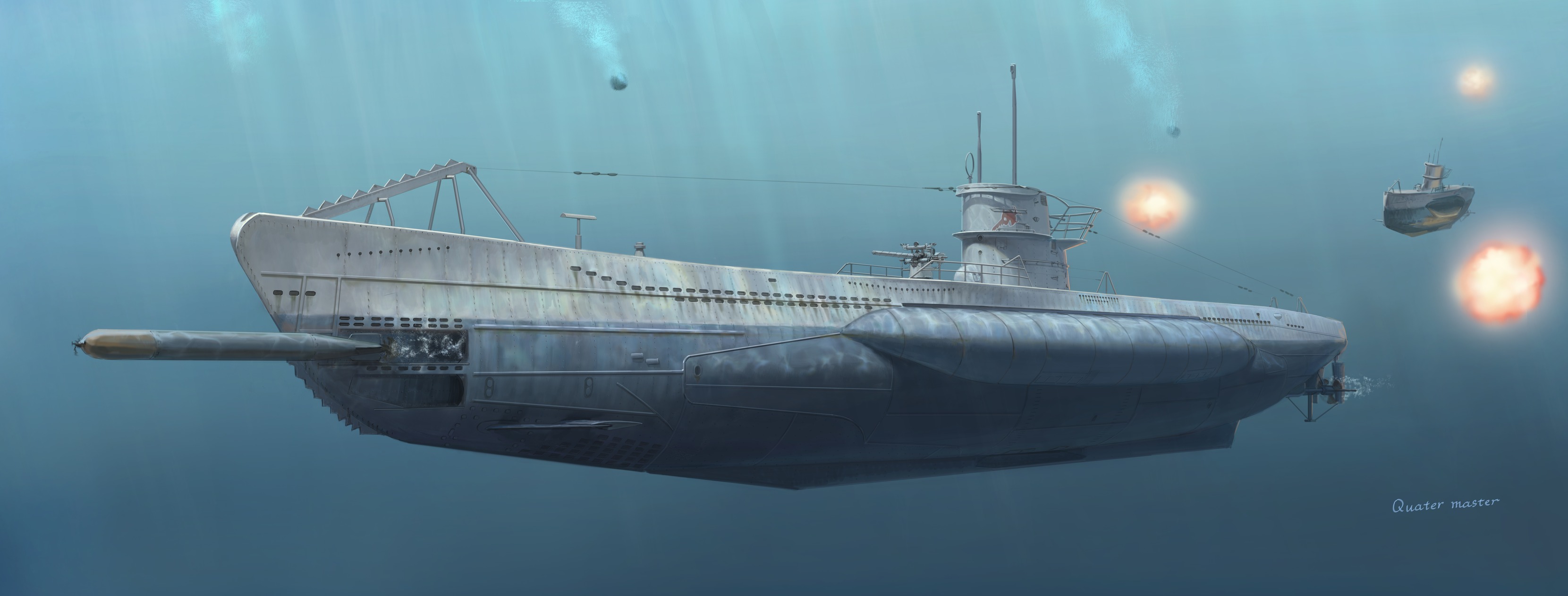 рисунок Kriegsmarine U-Boat U-96 Das Boot