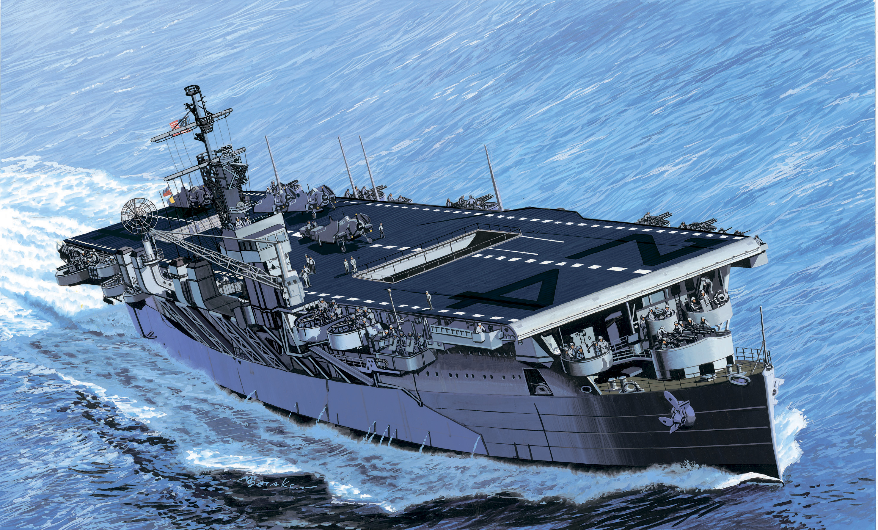 рисунок USS Belleau Wood CVL-24