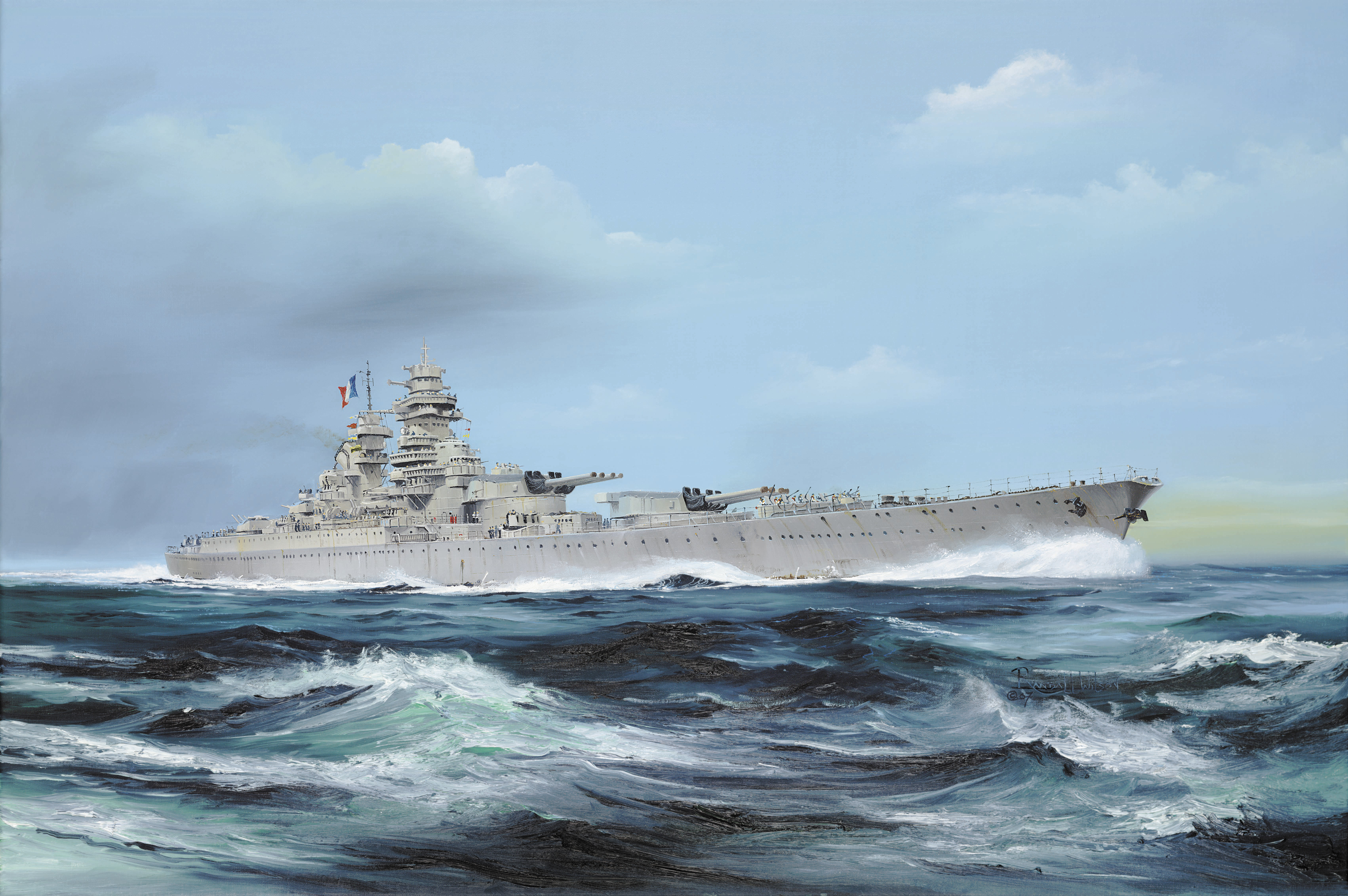 рисунок French battleship Richelieu