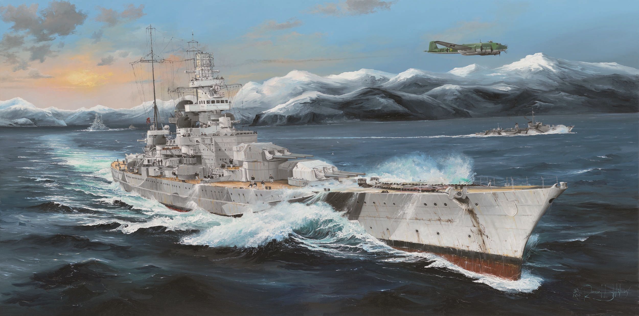 рисунок German Battleship Scharnhorst