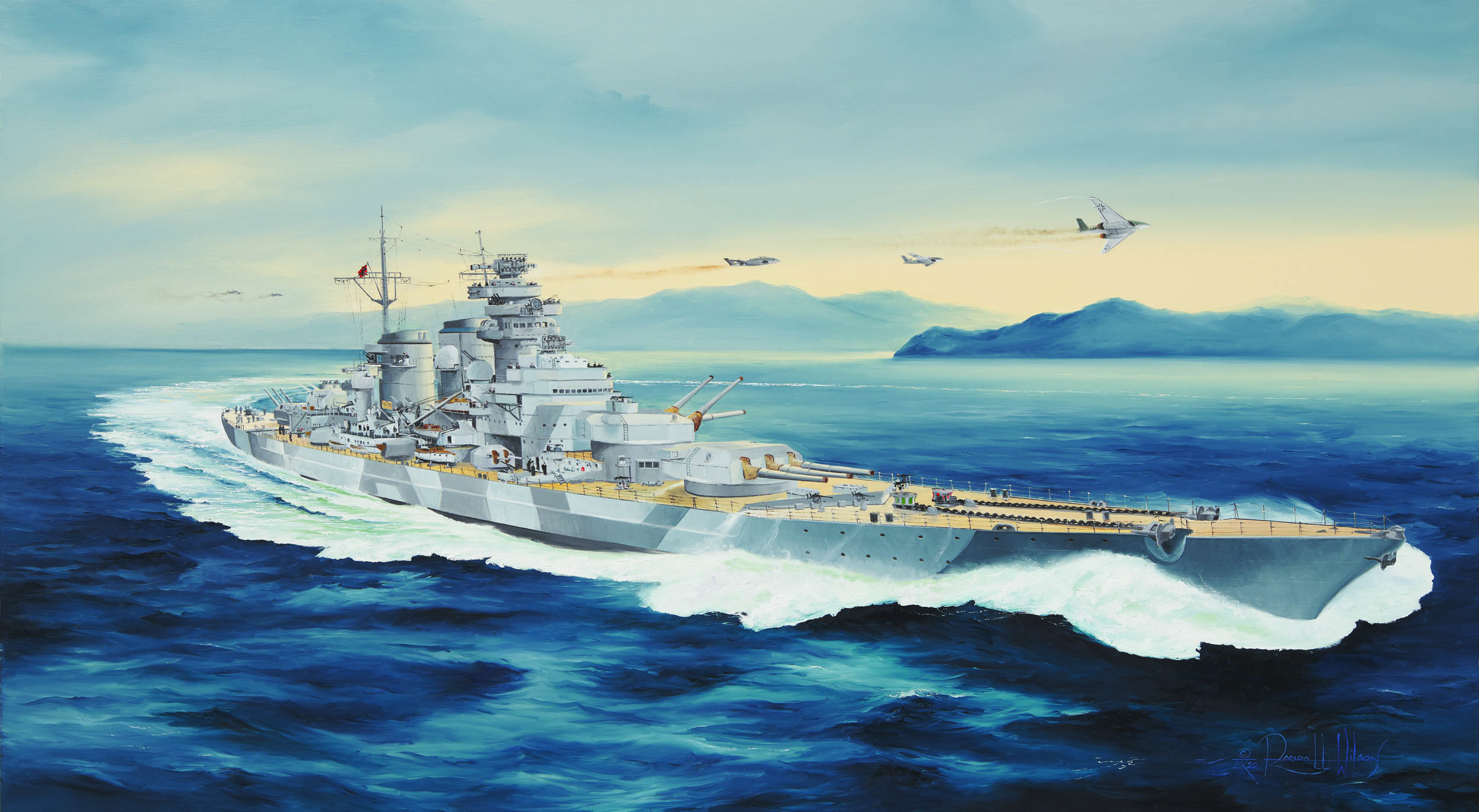 рисунок DKM H-Klasse Schlachtschiff