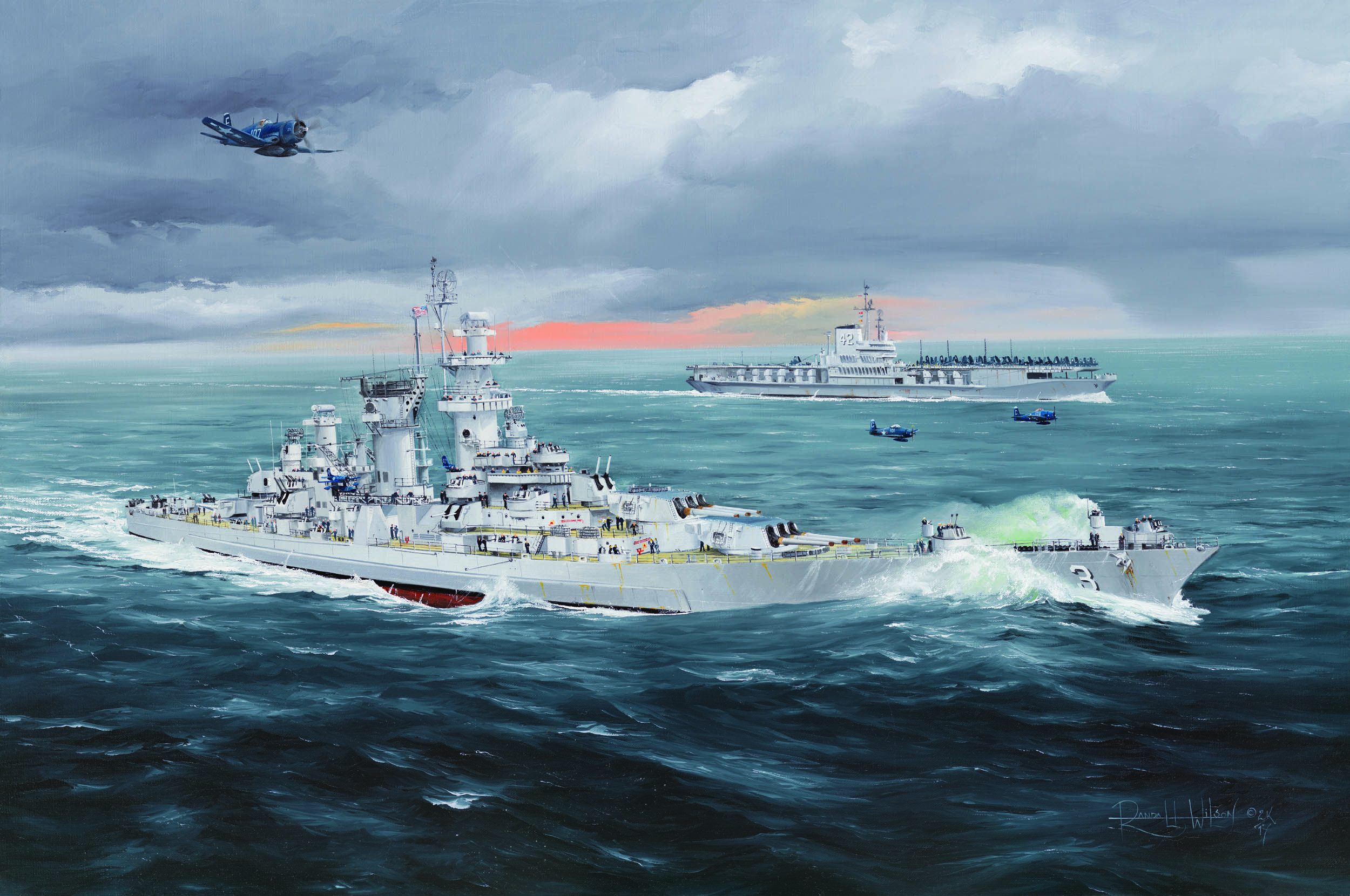 рисунок USS Hawaii CB-3