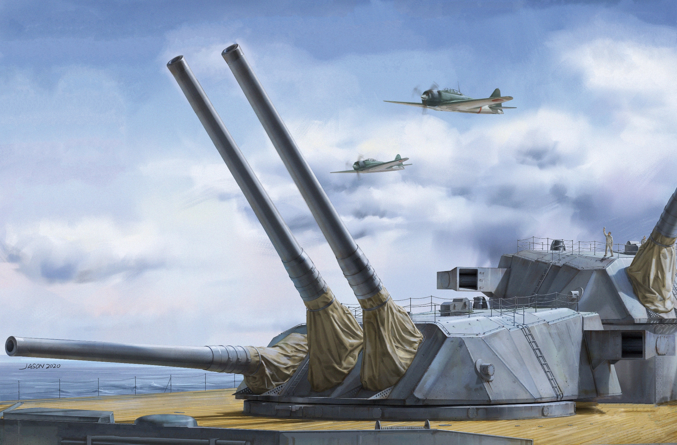 рисунок Battleship Yamato Type 94 46cm