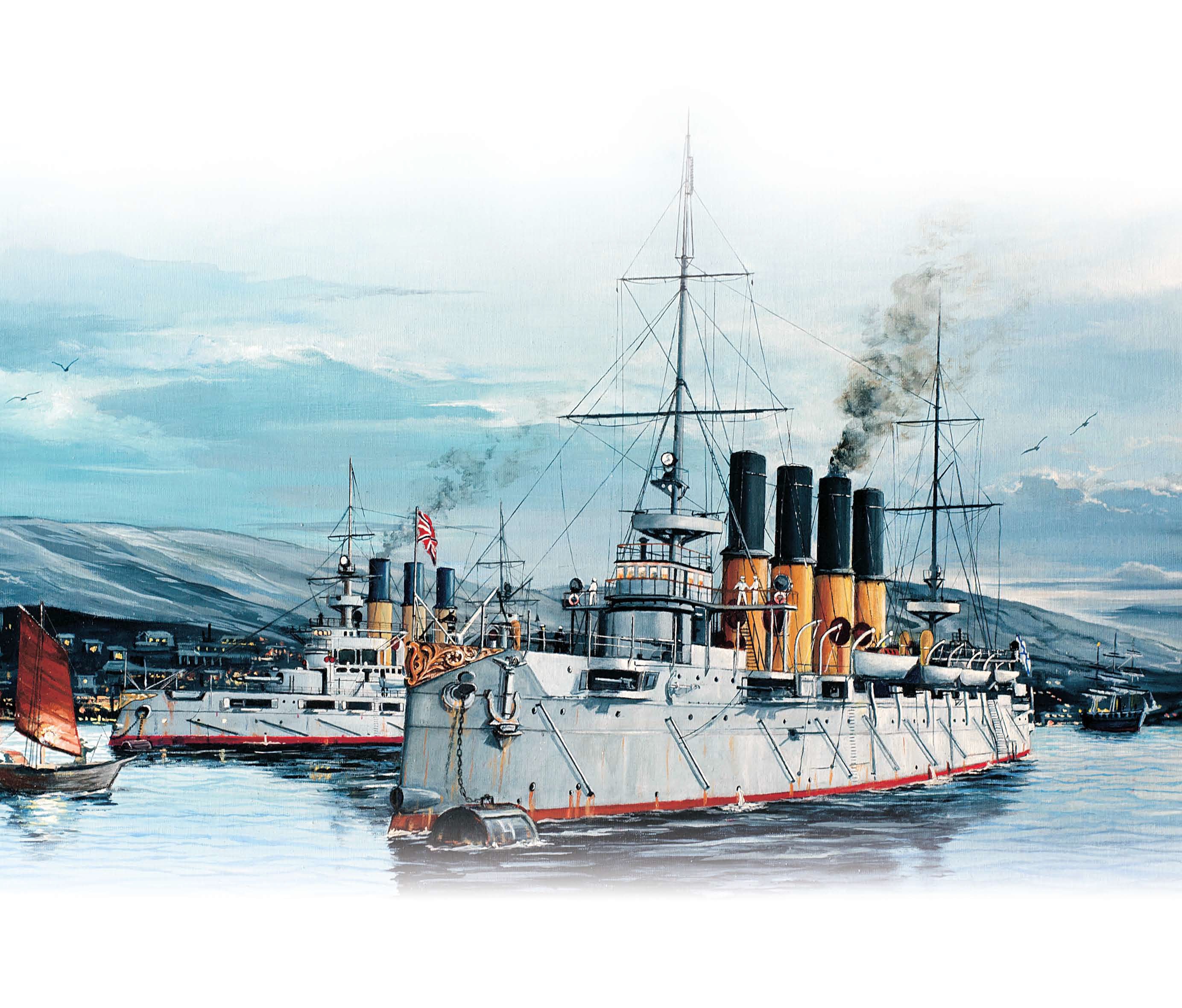 рисунок Крейсер 1-го ранга «Варяг»
