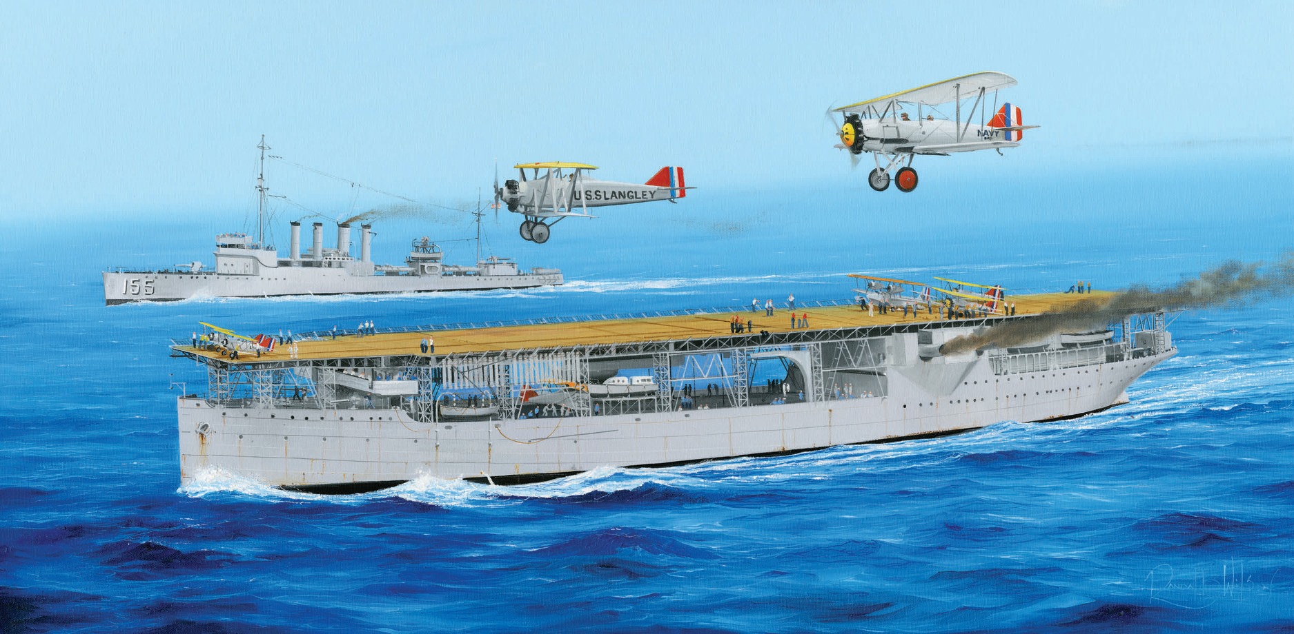 рисунок USS Langley CV-1