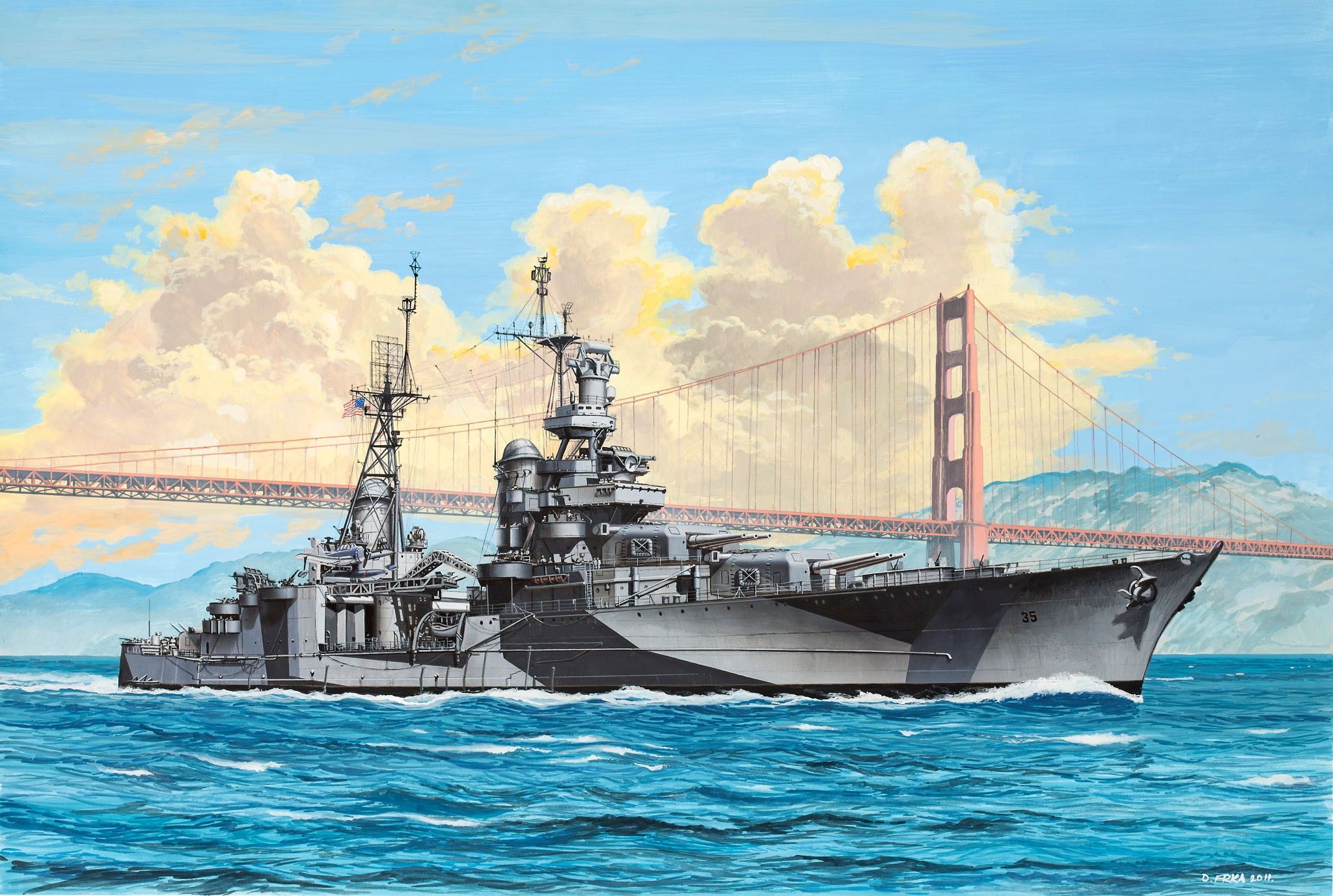 рисунок Тяжёлый крейсер «Индианаполис»