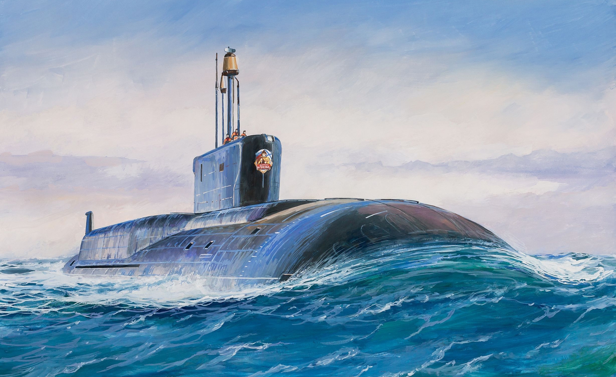 рисунок Атомная подводная лодка "Владимир Мономах"