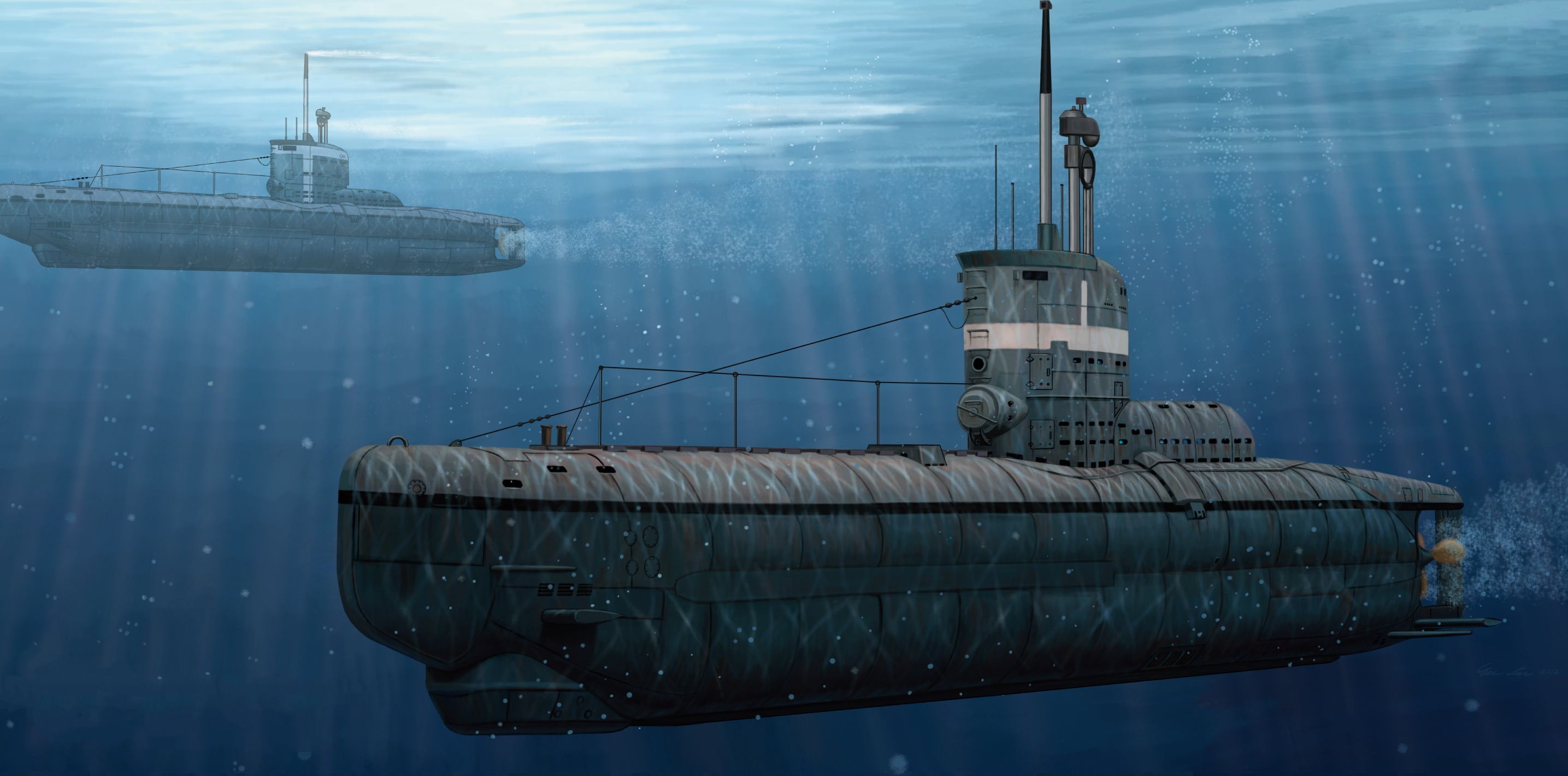 рисунок German Type XXIII U-Boat Coastal Submarine