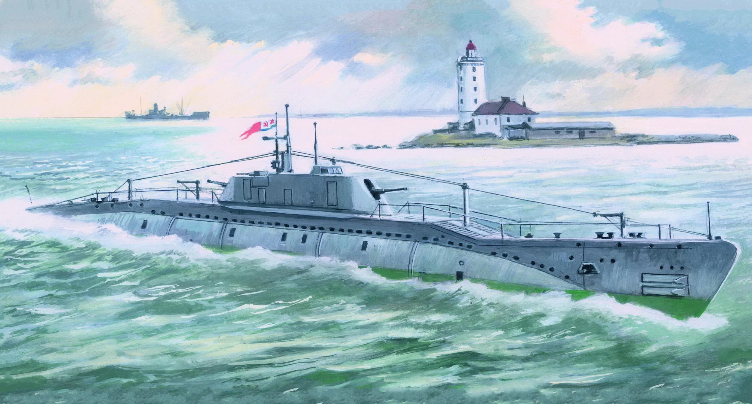 рисунок Soviet Pravda-Class Submarine (Early Version)