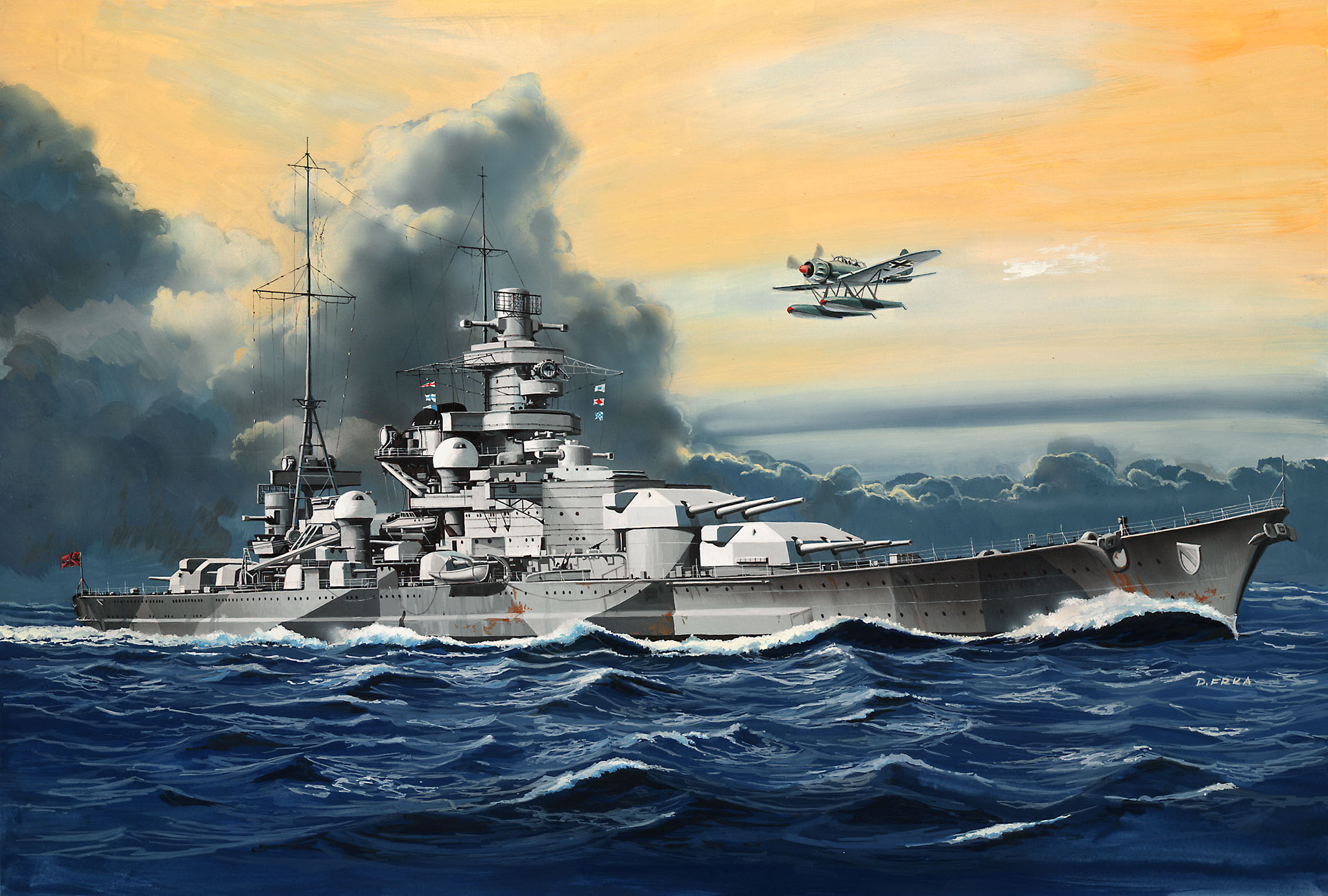 рисунок Battleship Scharnhorst